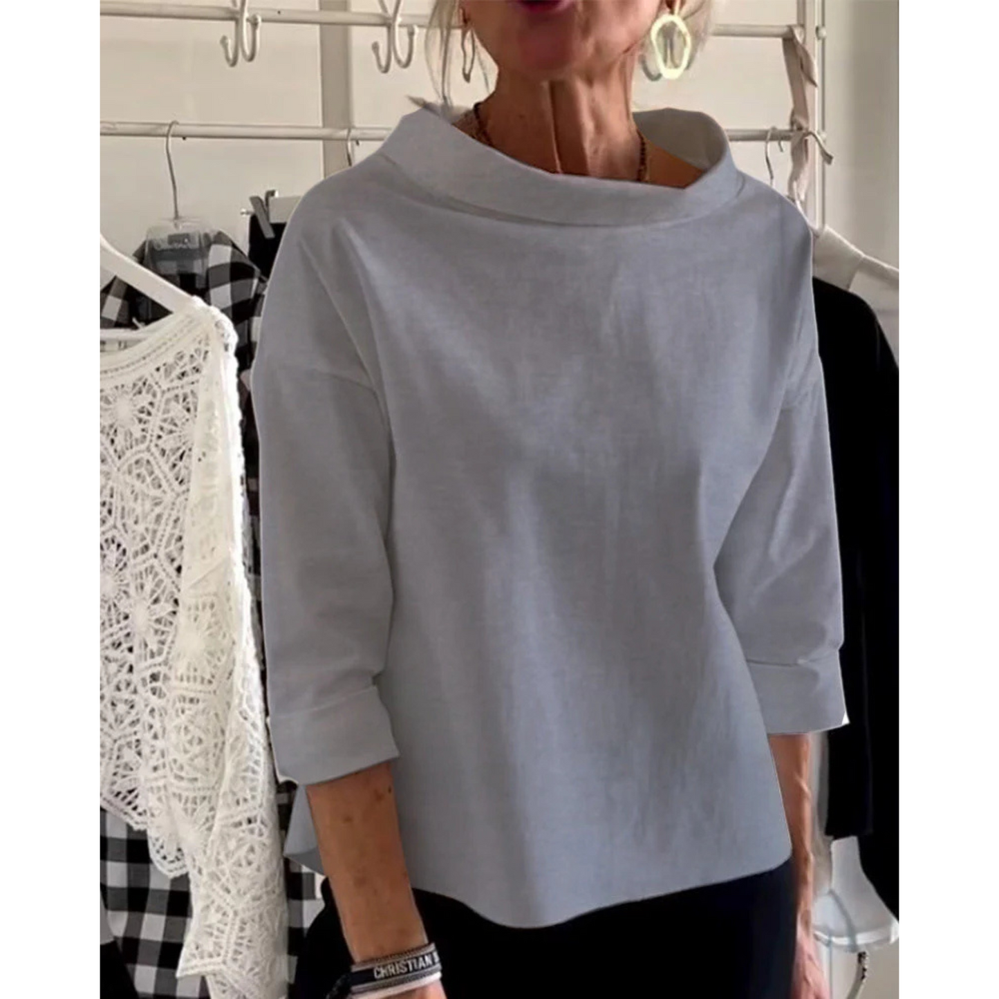 Femmes Haut Chic | Col V Et Manches Longues