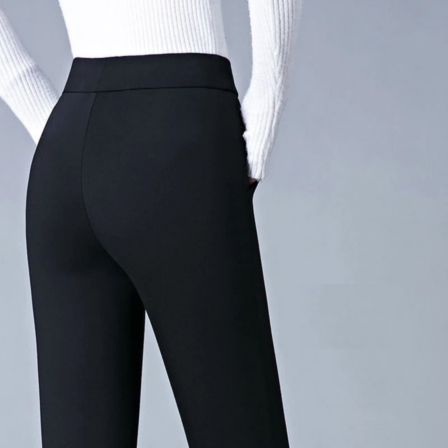 Suzon | Femme Pantalon Taille Haute | Coupe Droite & Taille Élastique