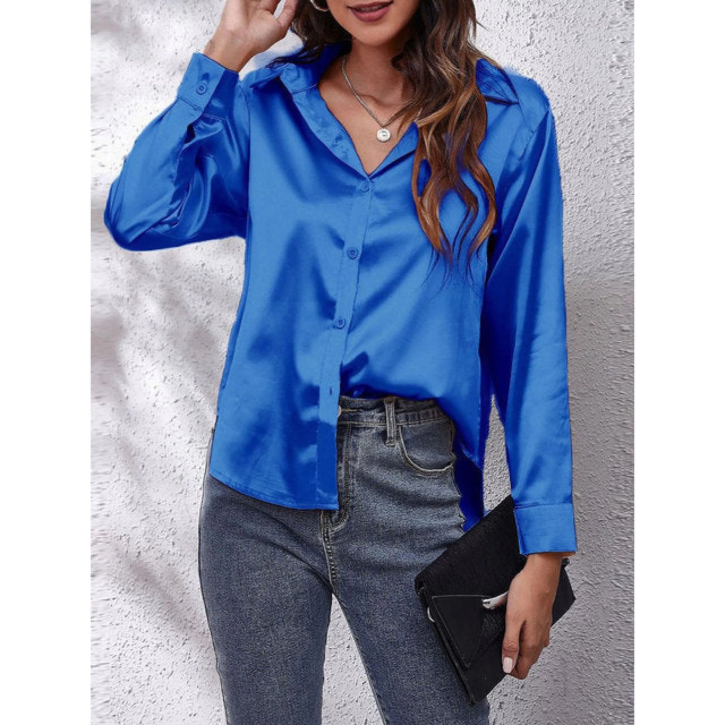 Femmes Chemise Manches Longues | Tissu Soie