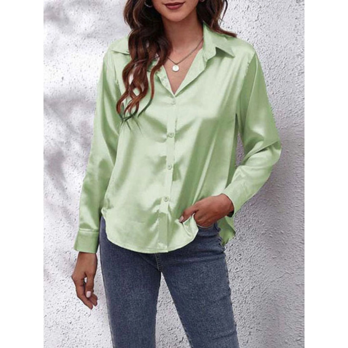 Femmes Chemise Manches Longues | Tissu Soie