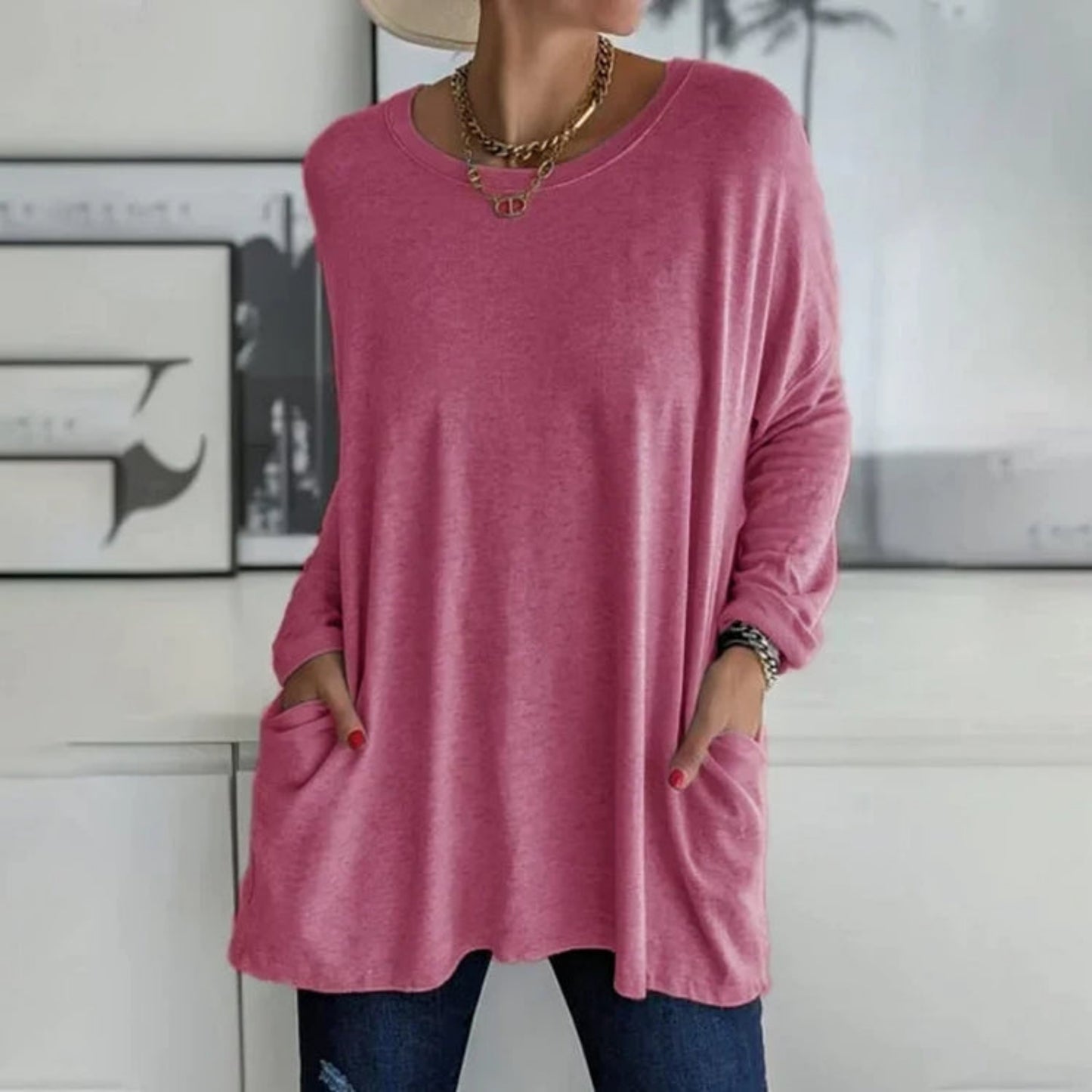 Rosamonde | Pull Oversize Pour Femme | Poches Pratiques