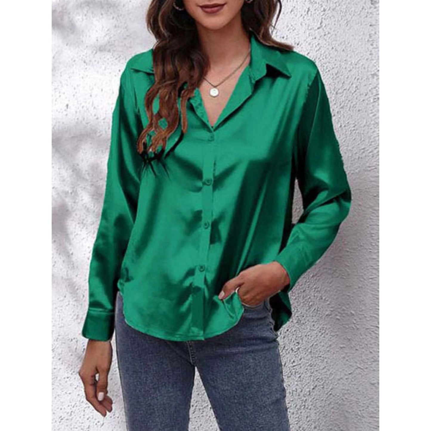 Femmes Chemise Manches Longues | Tissu Soie