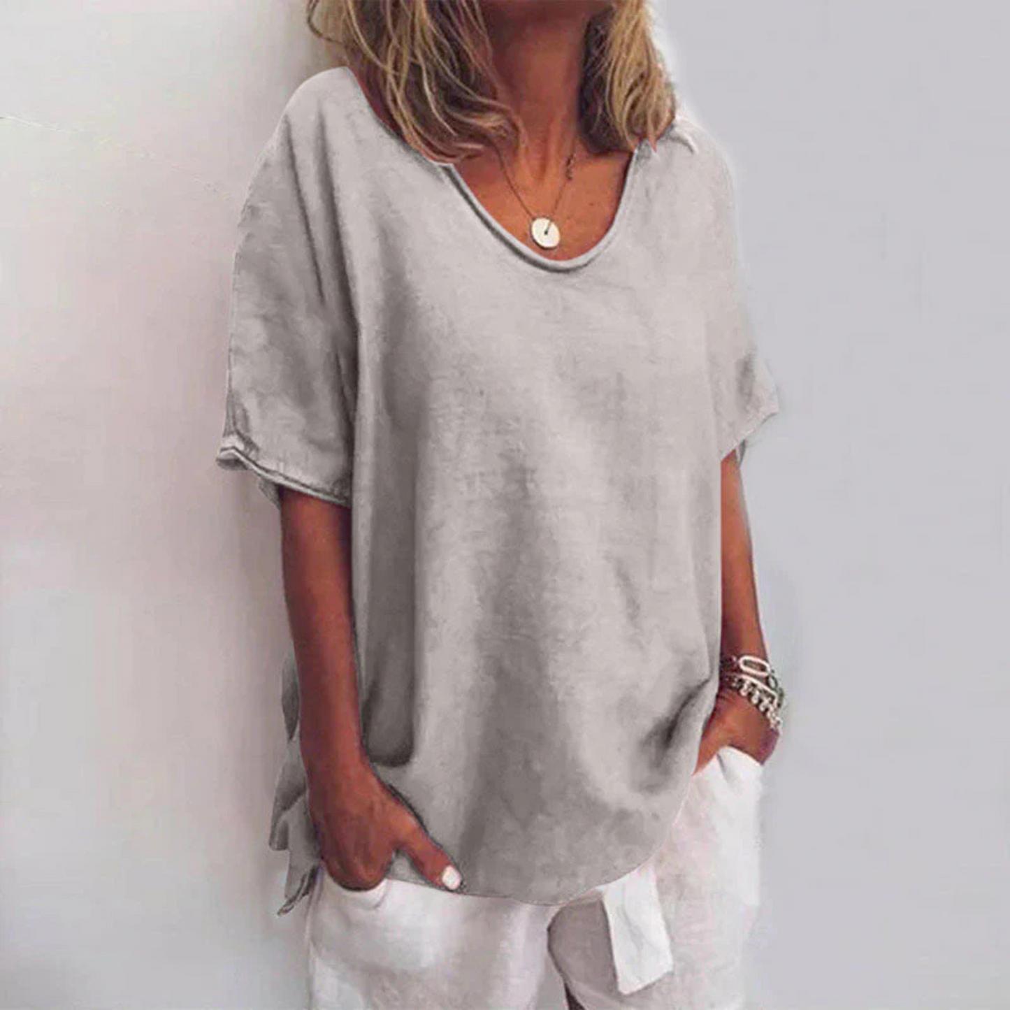 Femmes Blouse Ample Confortable | Manches Longues