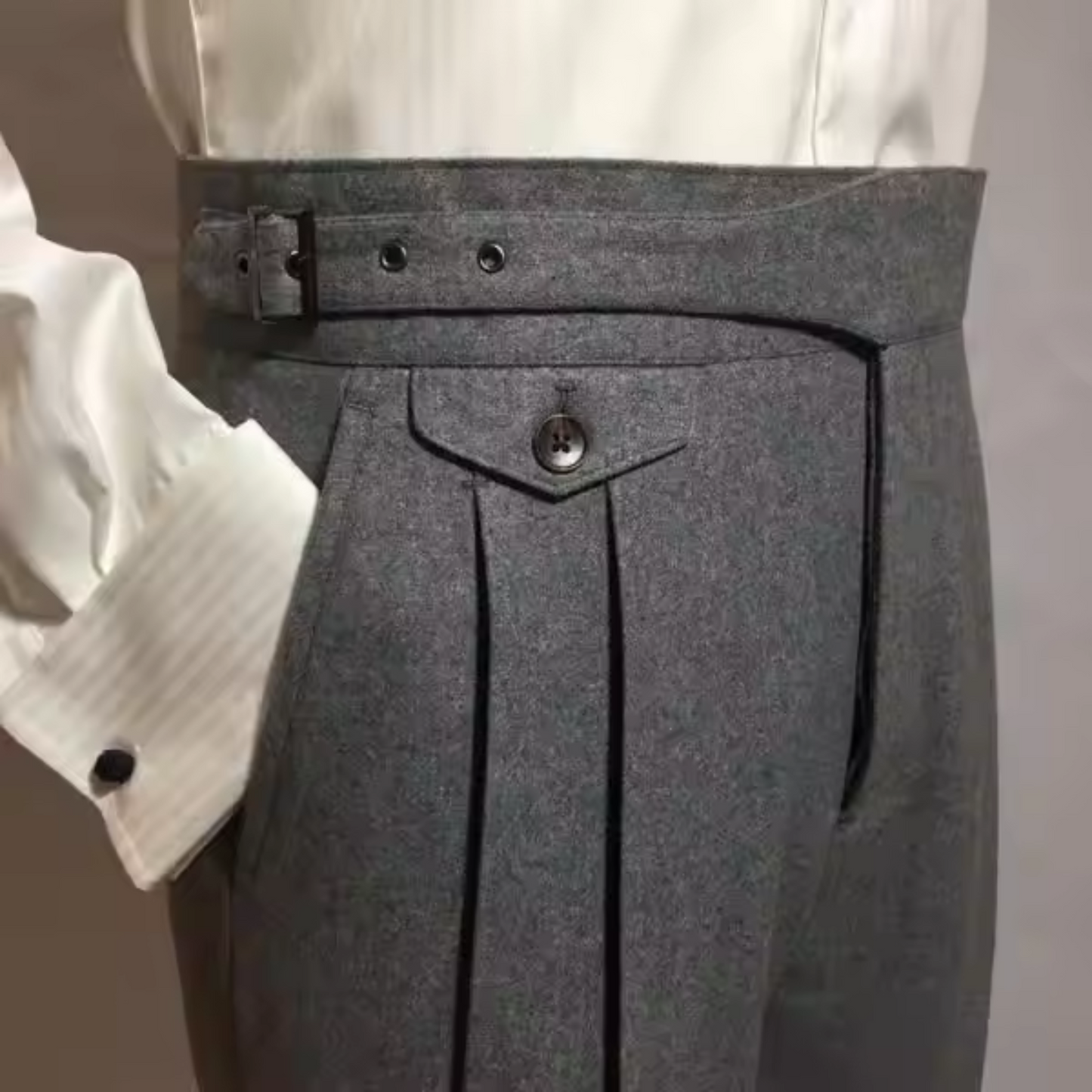 Ignace | Homme Pantalon Taille Haute | Coupe Ajustée et Confort