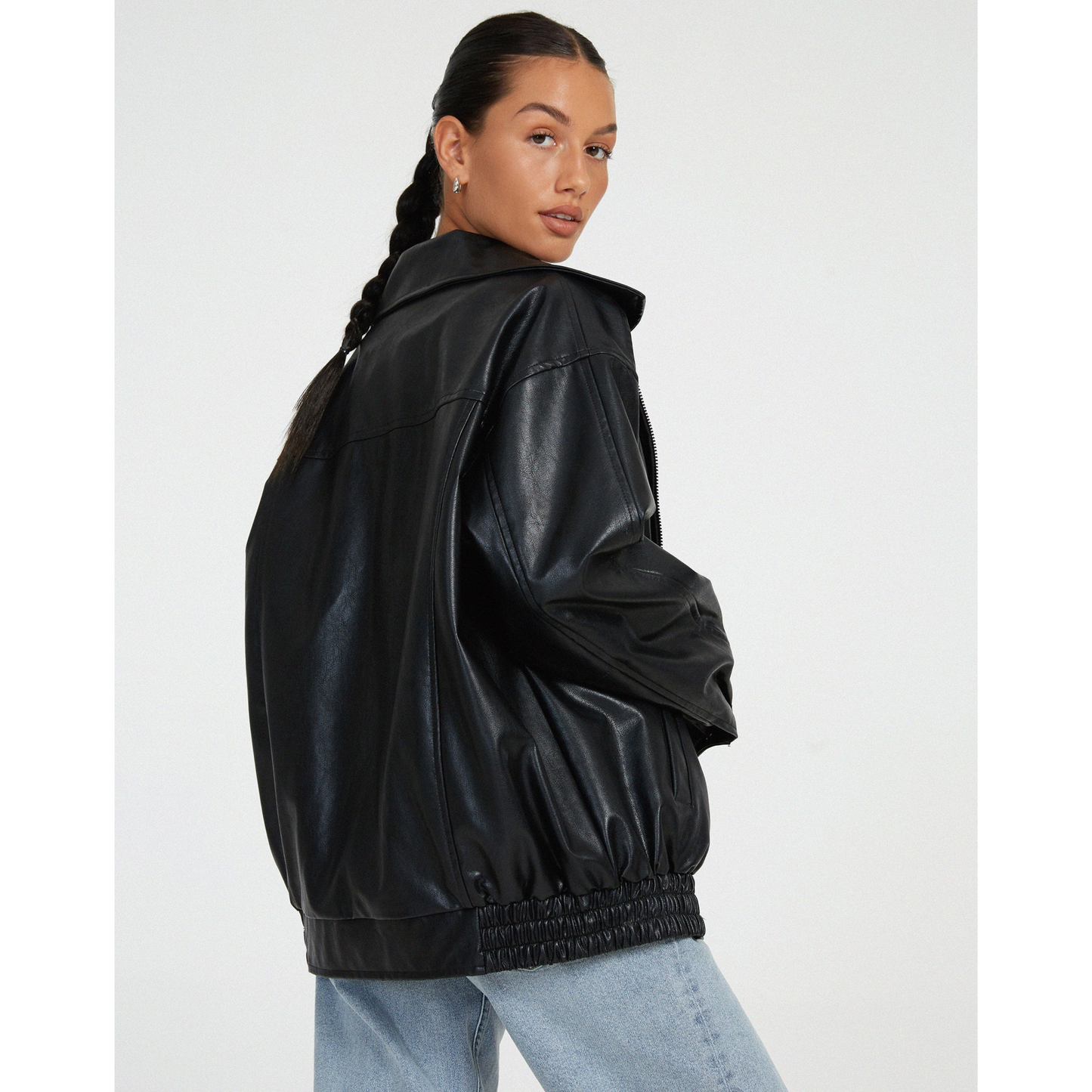 Tifaine | Veste Femme | Simili Cuir Coupe Oversize