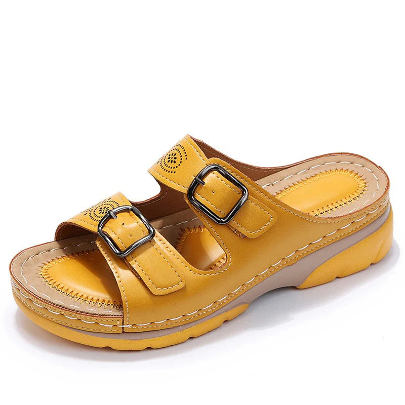 Femmes Sandales Orthopédiques | Cuir Souple et Confort