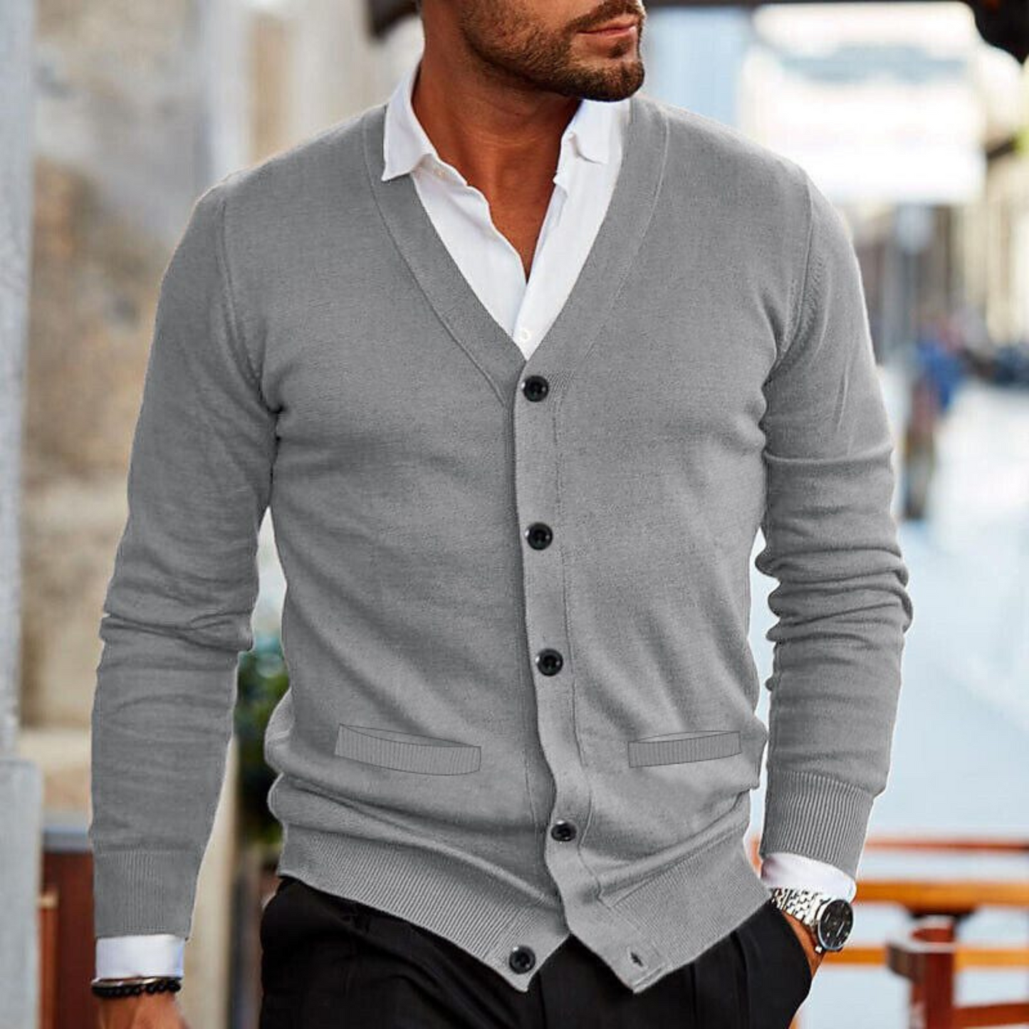 Salomon | Cardigan Homme | Maille Douce et Chaude