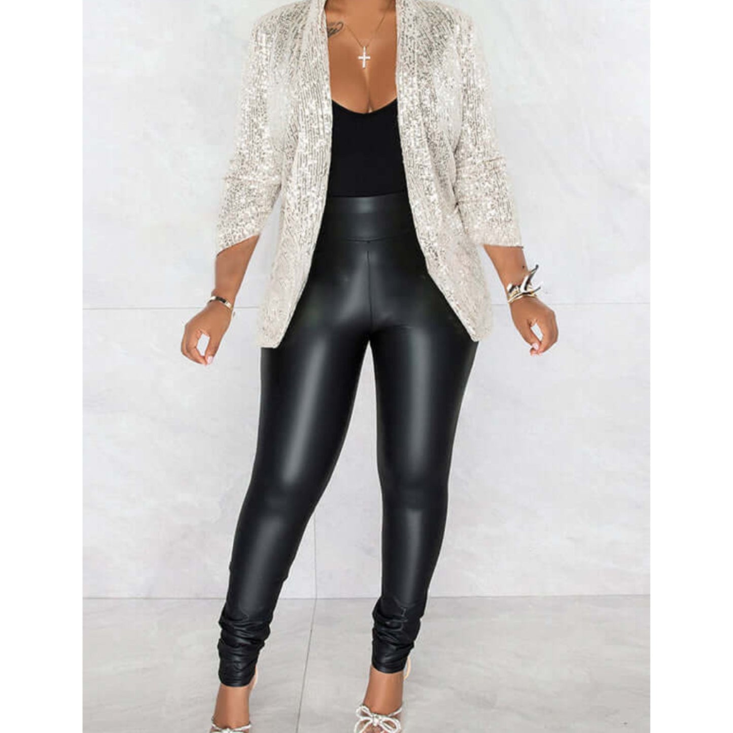 Femmes Blazer Ruché | Paillettes