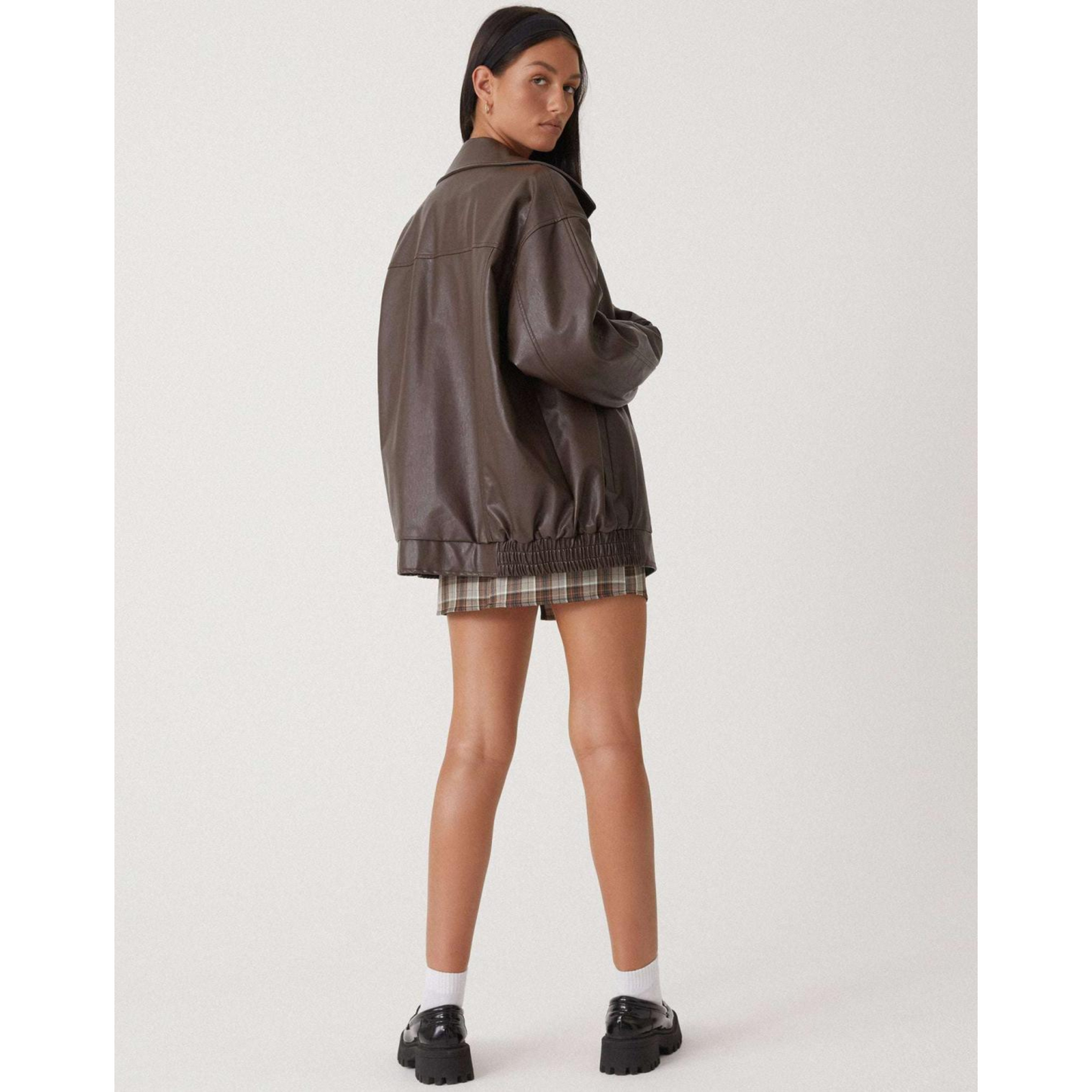 Tifaine | Veste Femme | Simili Cuir Coupe Oversize