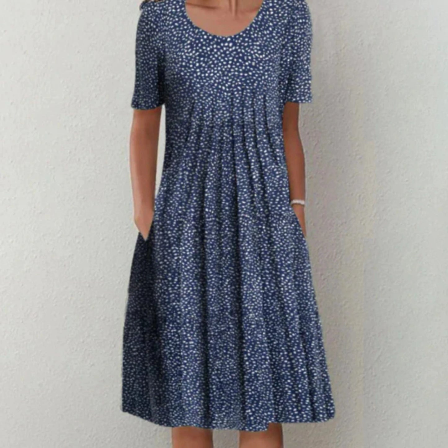 Femmes Robe d'Été Fleurie | Manches Courtes Midi