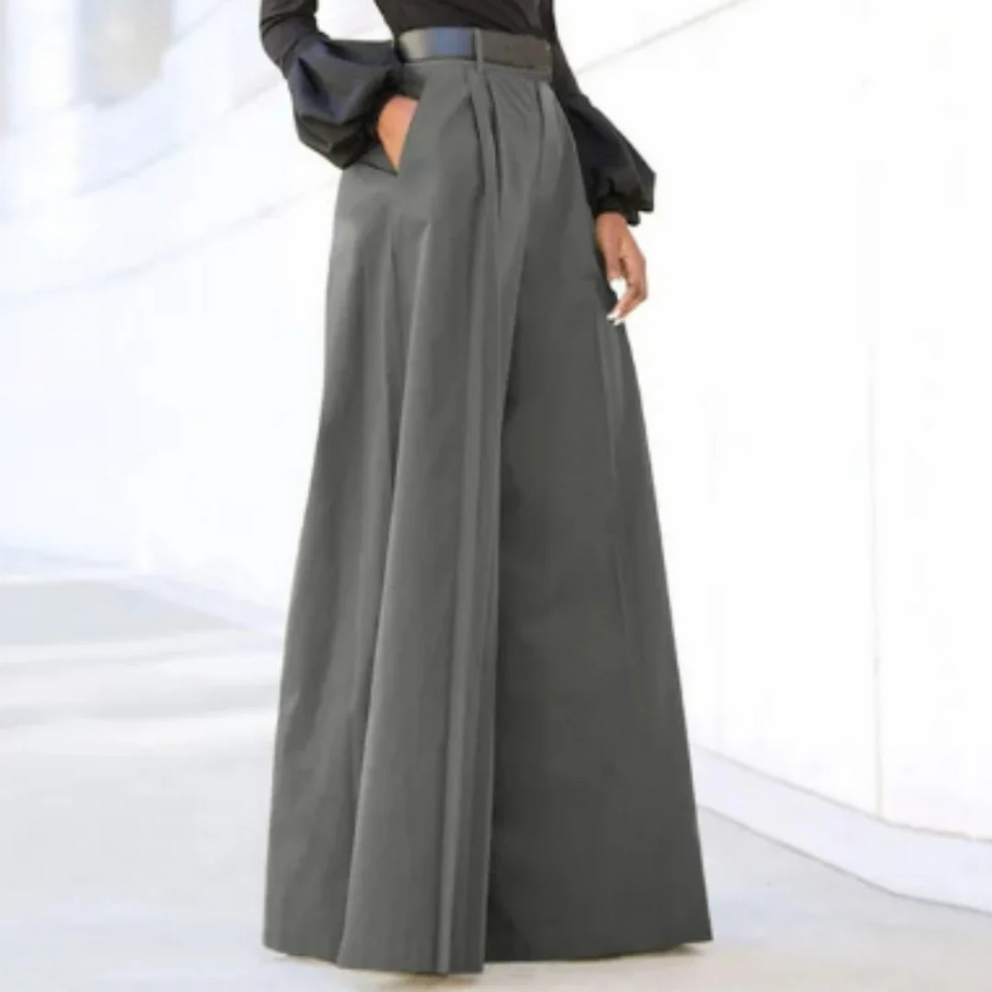 Femmes Pantalon Large | Couleur Unie