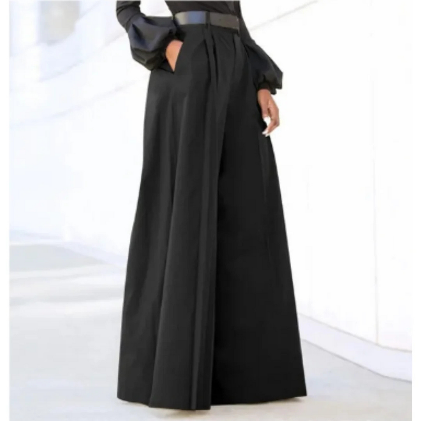 Femmes Pantalon Large | Couleur Unie