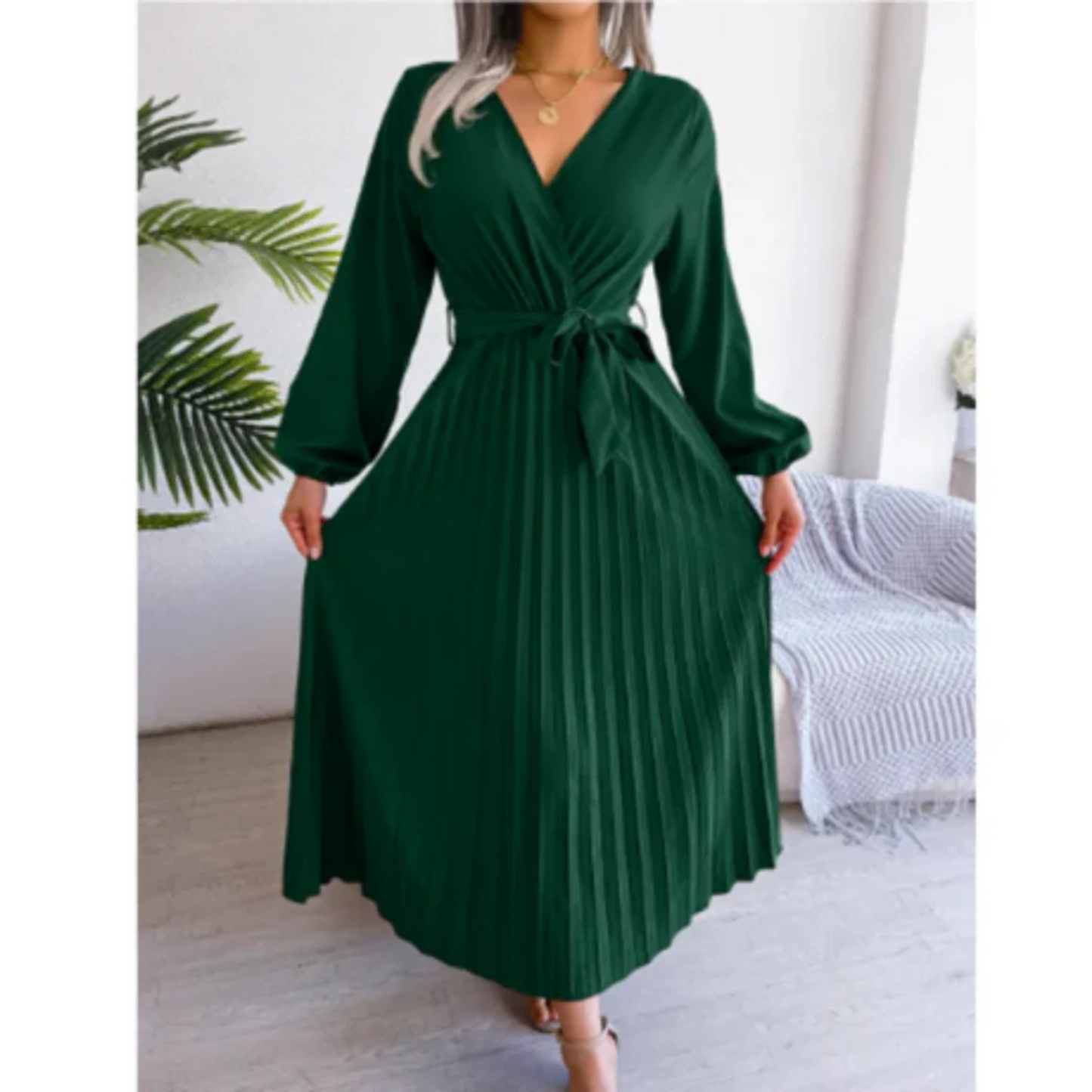 Laurianne | Femme Robe Midi | Coupe Portefeuille Fluide