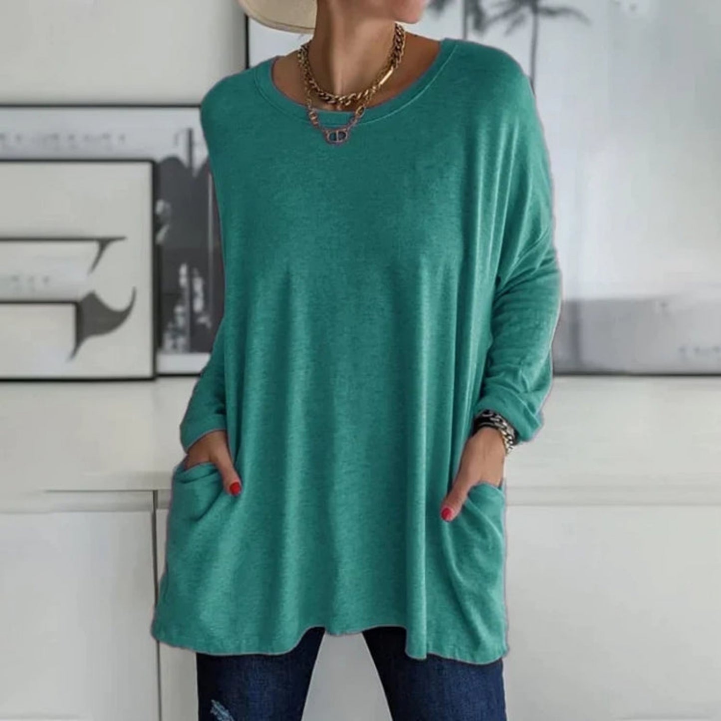 Rosamonde | Pull Oversize Pour Femme | Poches Pratiques