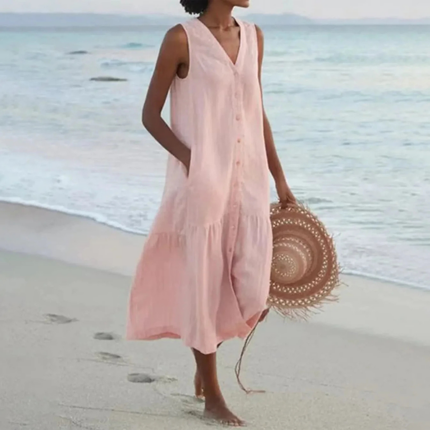 Femmes Robe Premium | Col V
