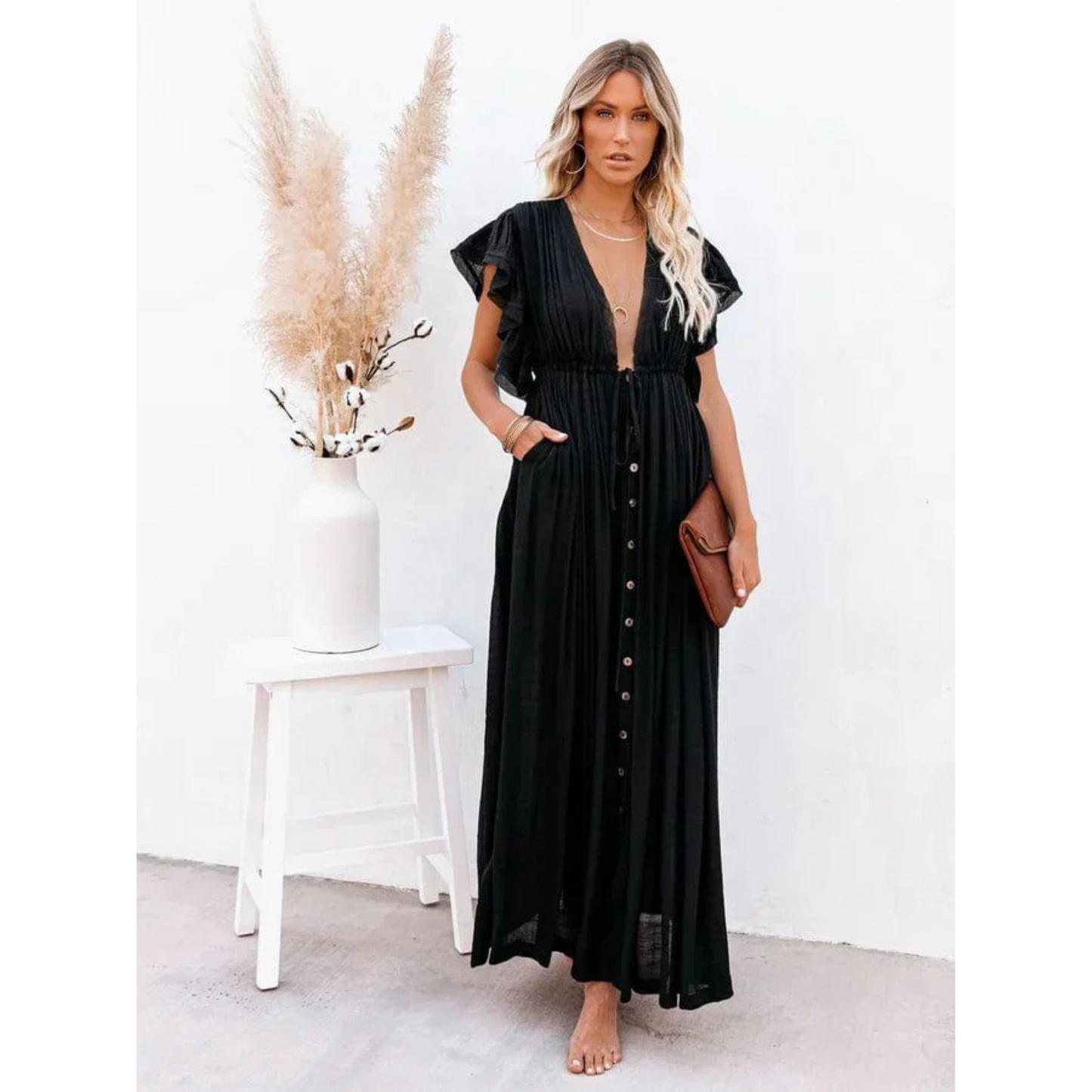 Femmes Robe Maxi Ibiza | Coupe Fluide