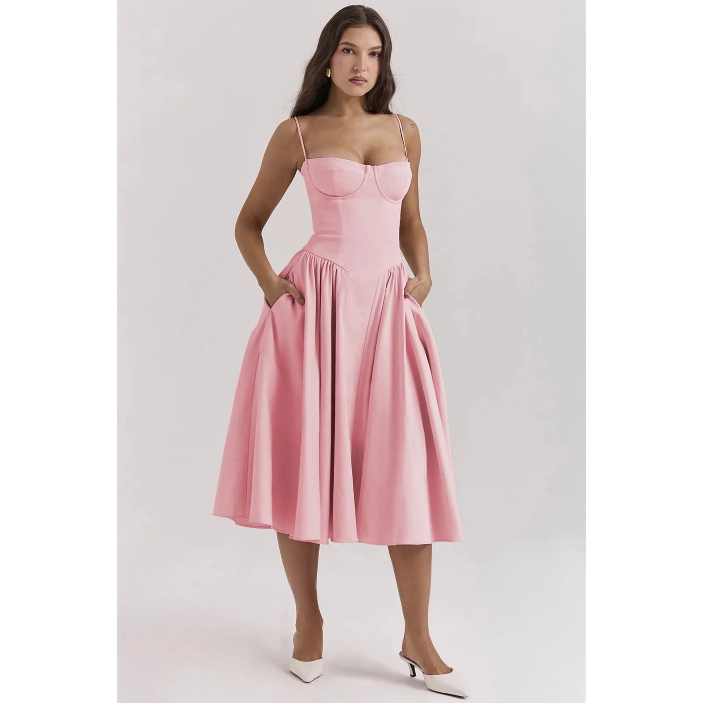 Femmes Robe Midi | Sans Manches