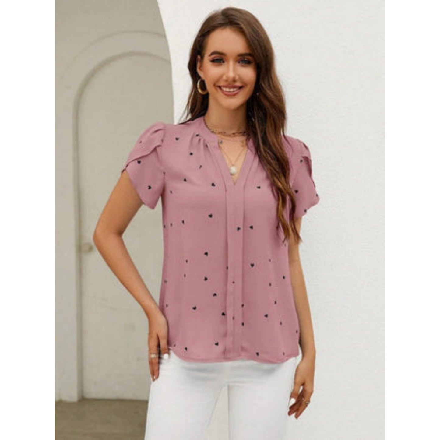 Quésta | Blouse À Manches Courtes Pour Femme | Haut Fluide