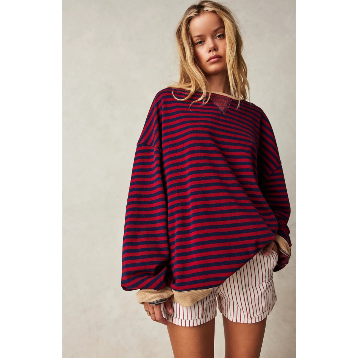 Olivie | Sweat À Rayures Pour Femme | Coupe Oversize