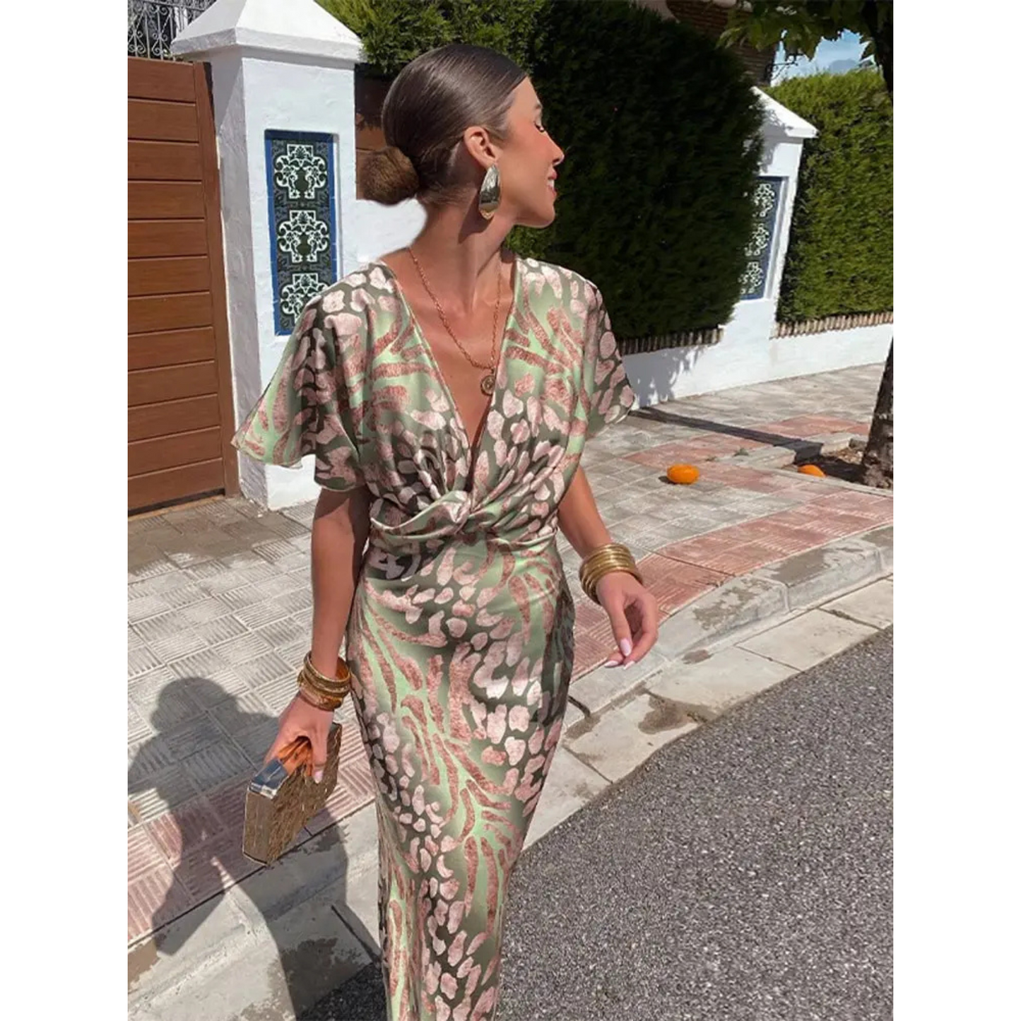 Gaïa | Robe Femme Décolleté V | Fluide et Confortable
