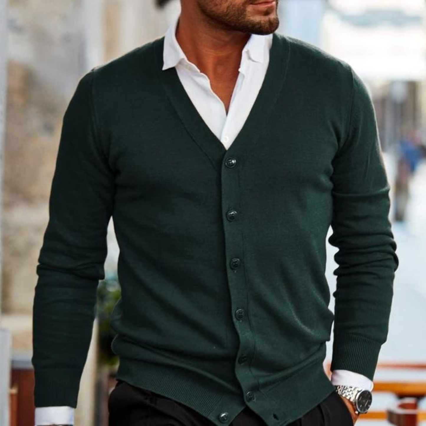 Salomon | Cardigan Homme | Maille Douce et Chaude
