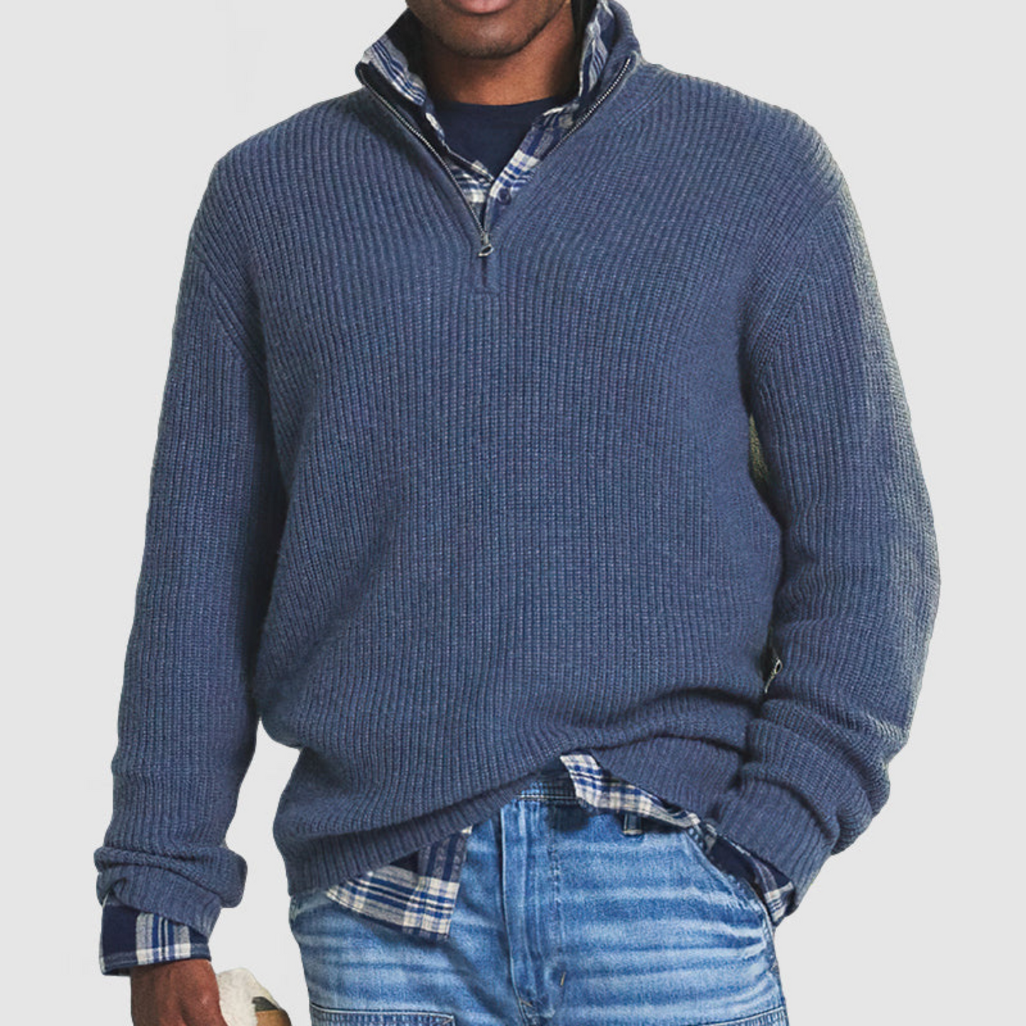 Noël | Pull Homme | Chaud et Confortable à Col Zippé