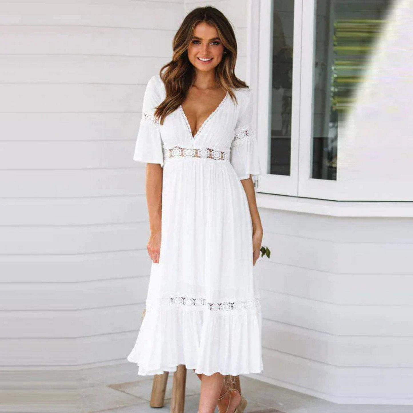 Femmes Robe Longue | Détails Raffinés