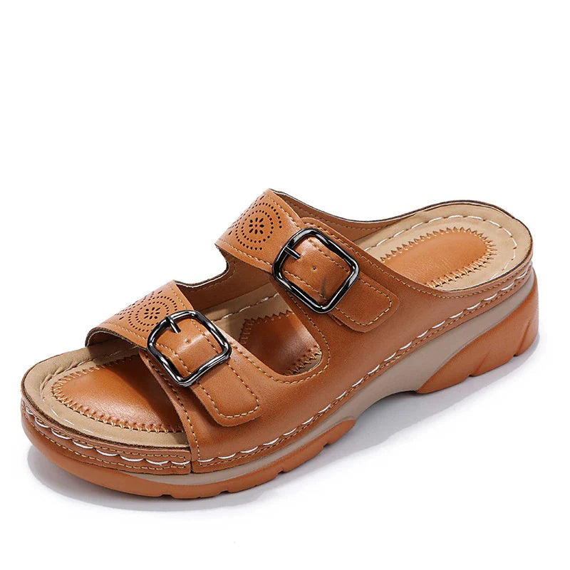 Femmes Sandales Orthopédiques | Cuir Souple et Confort