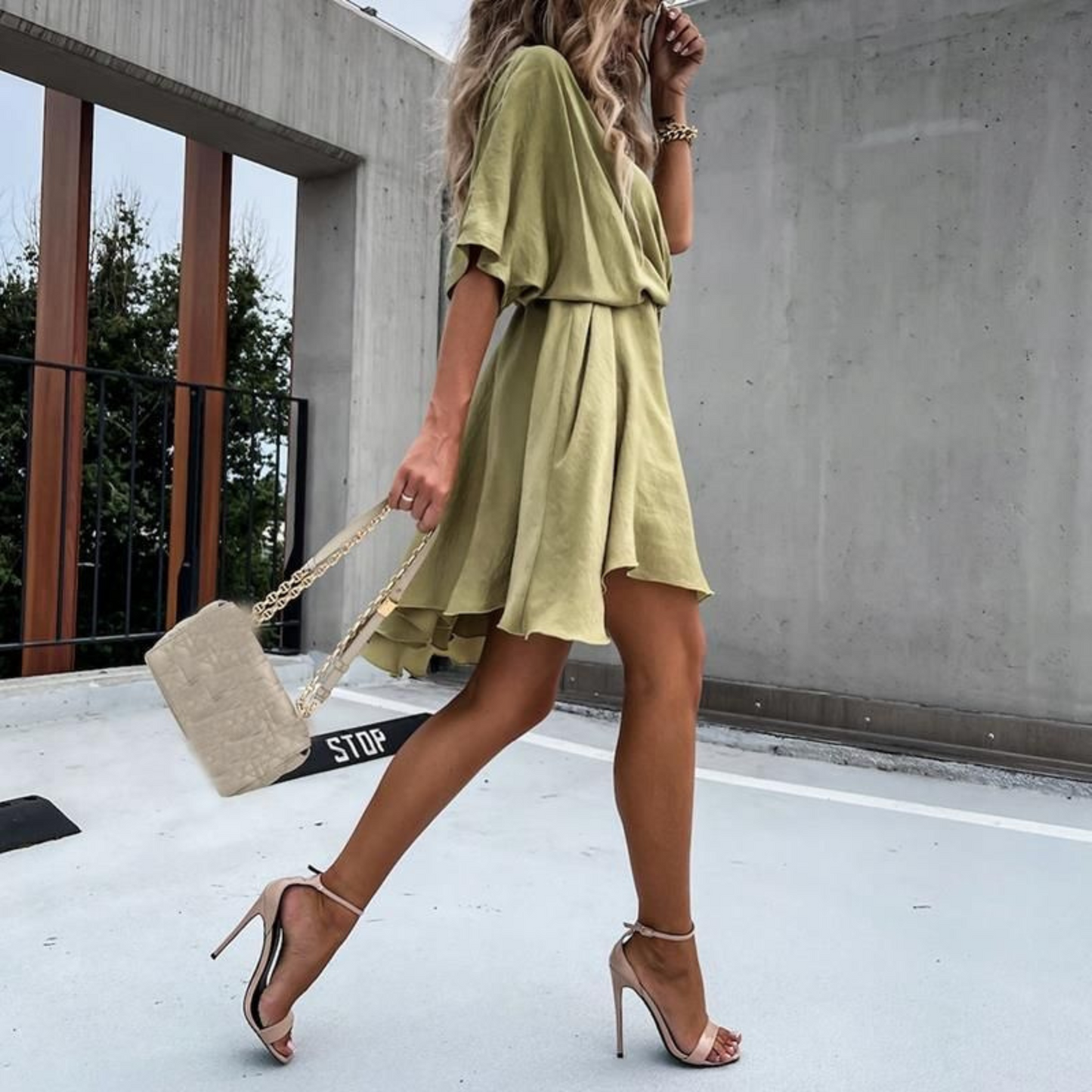 Femmes Robe Boho | V-Neck et Style Festif
