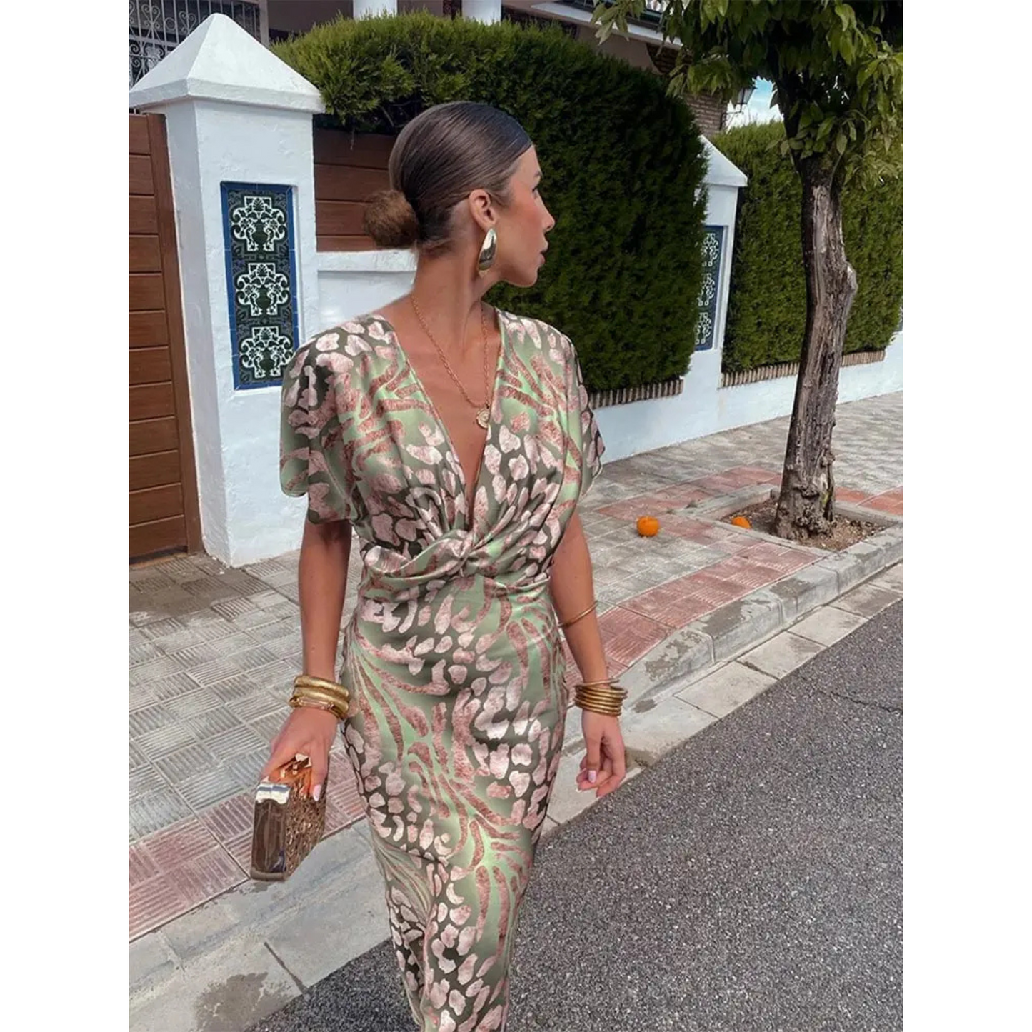Gaïa | Robe Femme Décolleté V | Fluide et Confortable