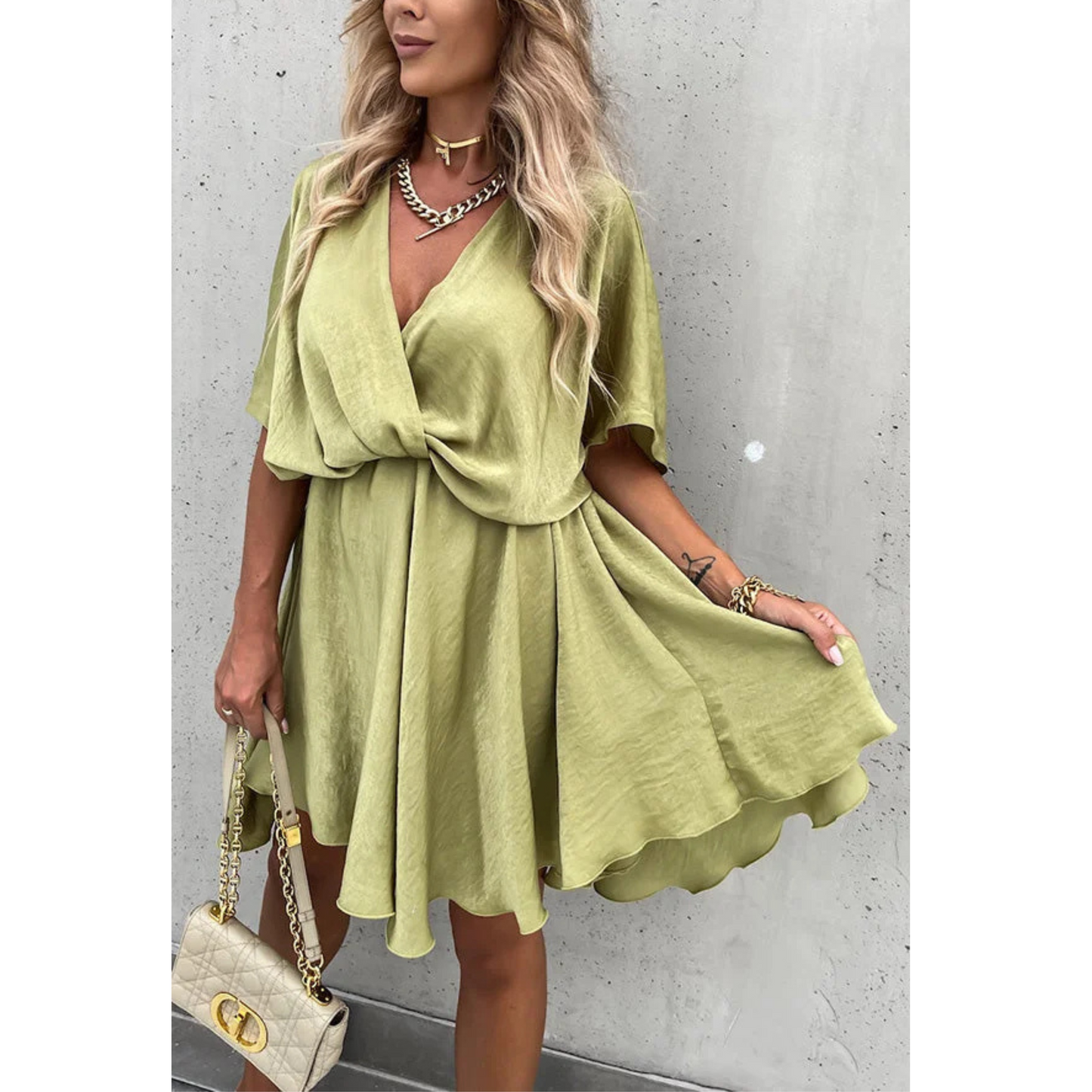 Femmes Robe Boho | V-Neck et Style Festif
