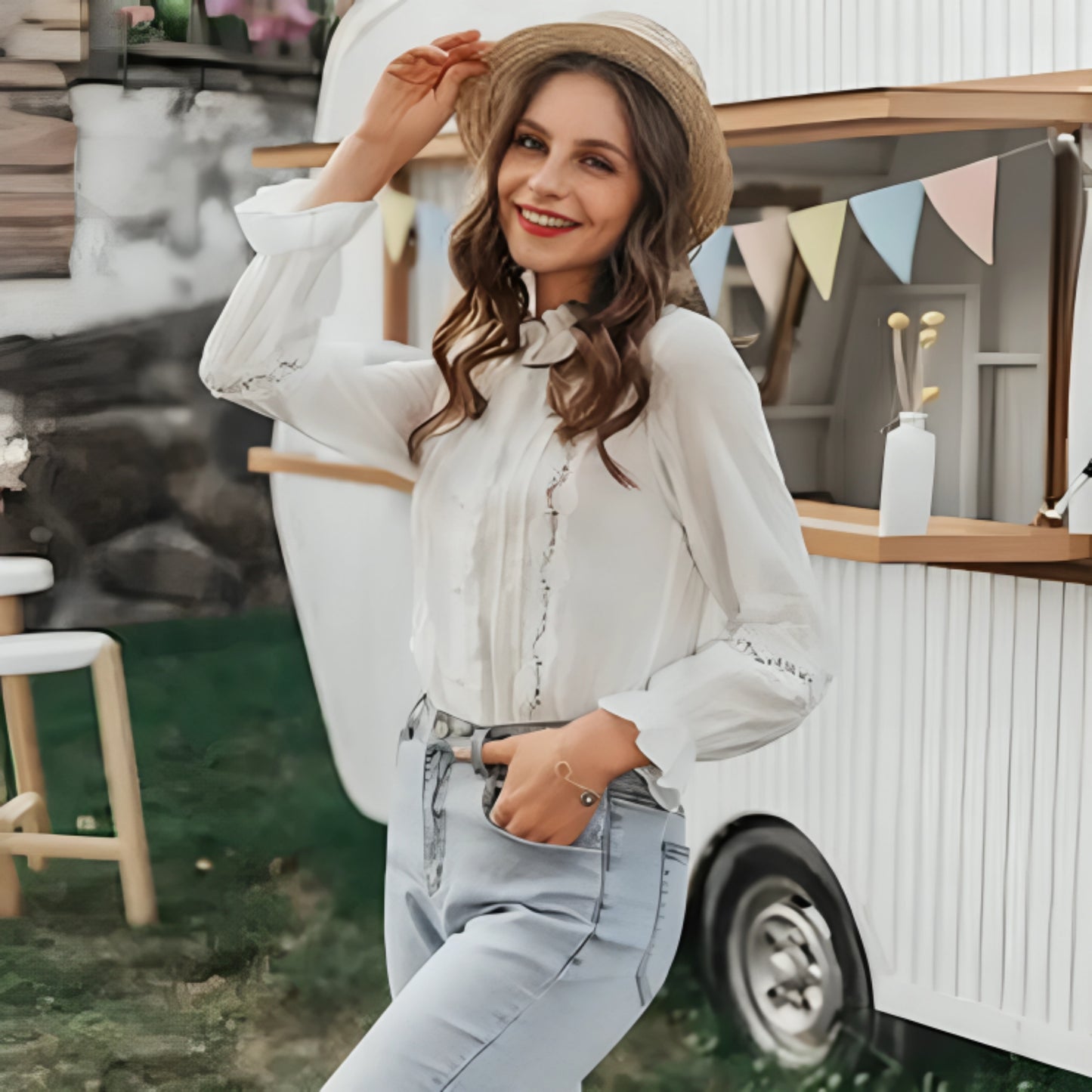 Joyélle | Chemise Boutonnée Pour Femme | Manches Longues