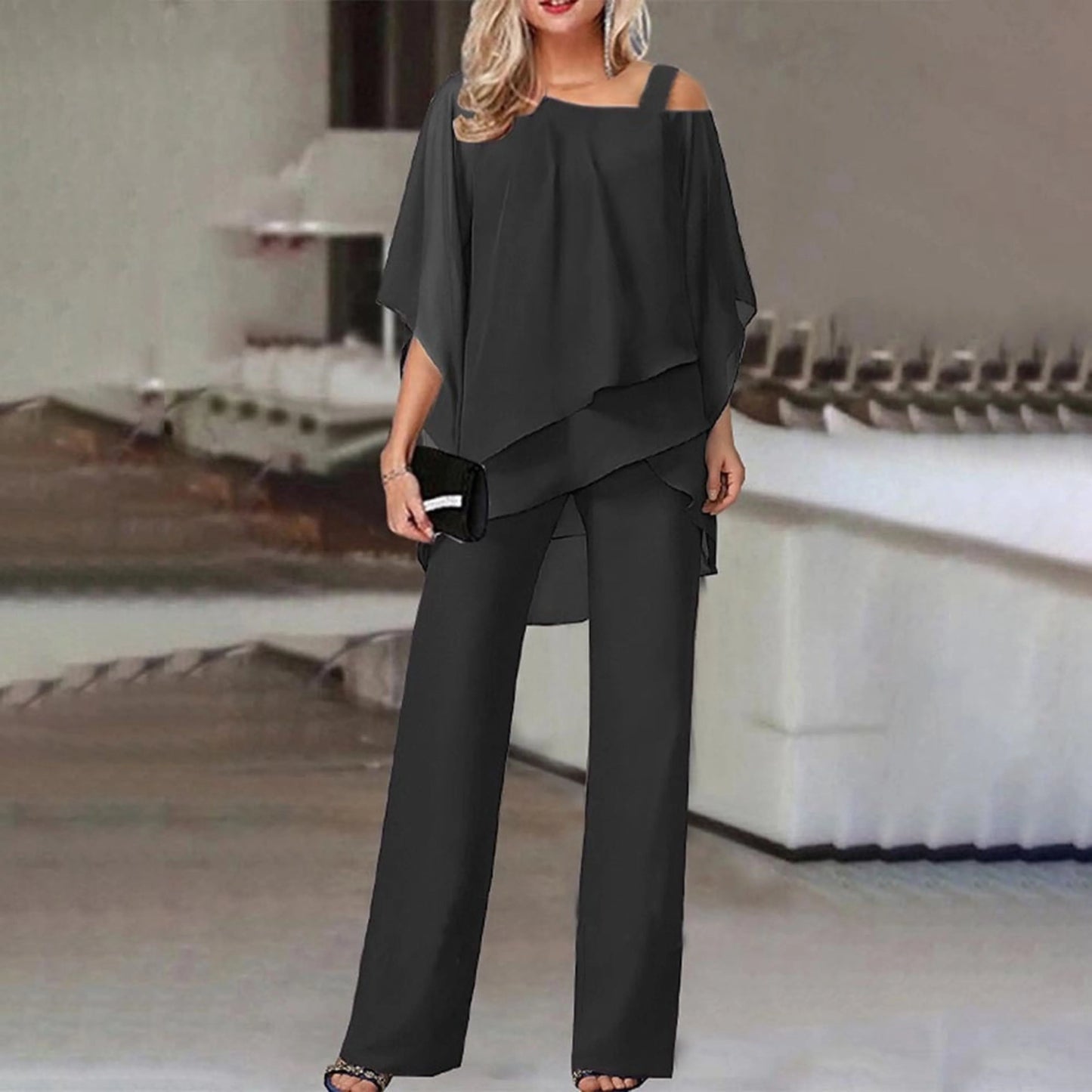 Femmes Ensemble Deux Pièces | Jumpsuit Épaules Dénudées