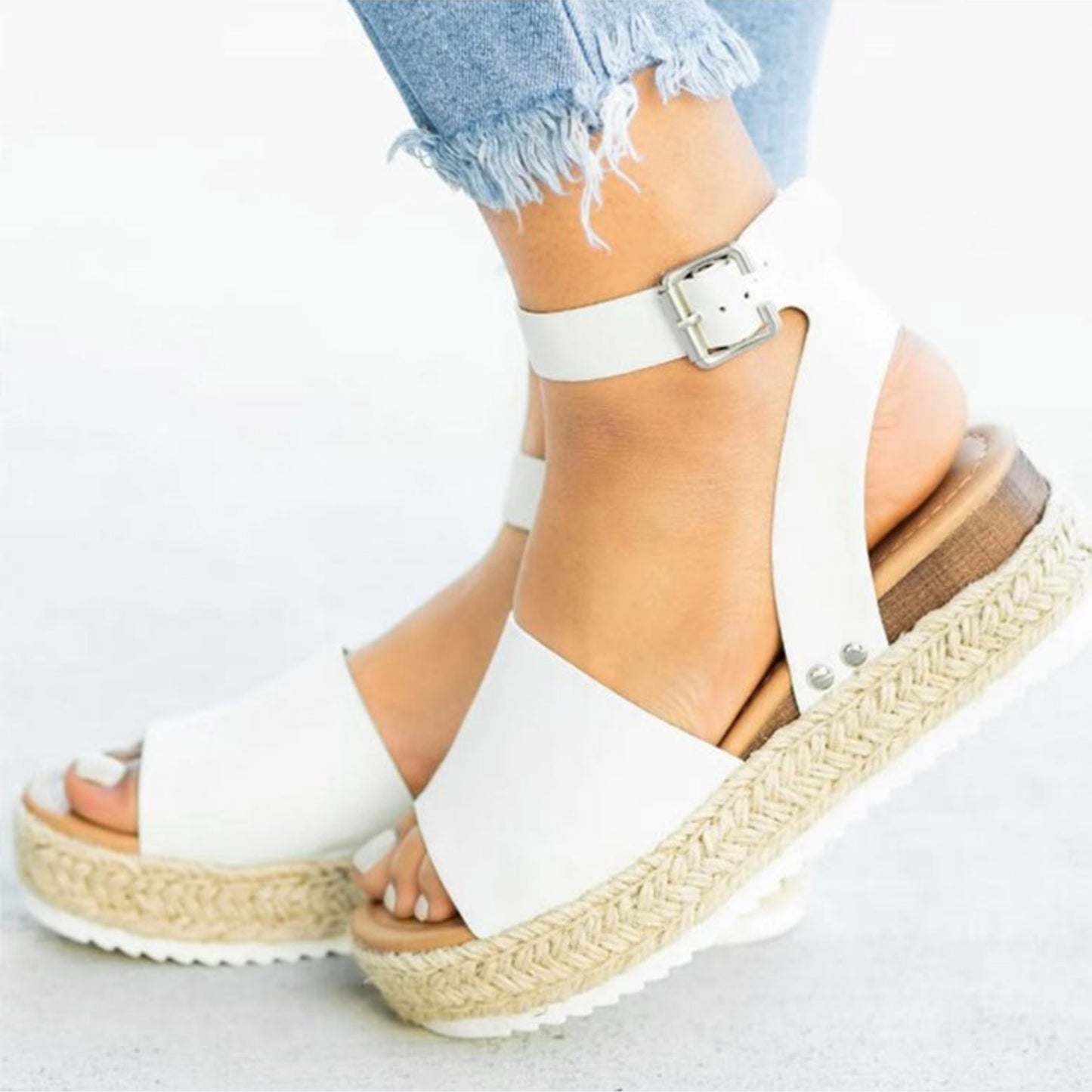 Ouida | Sandales Compensées Pour Femme | Boucle Réglable