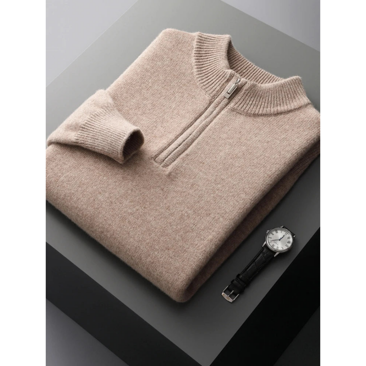 Gerald | Pull Homme Zippé | Col Montant Chaud