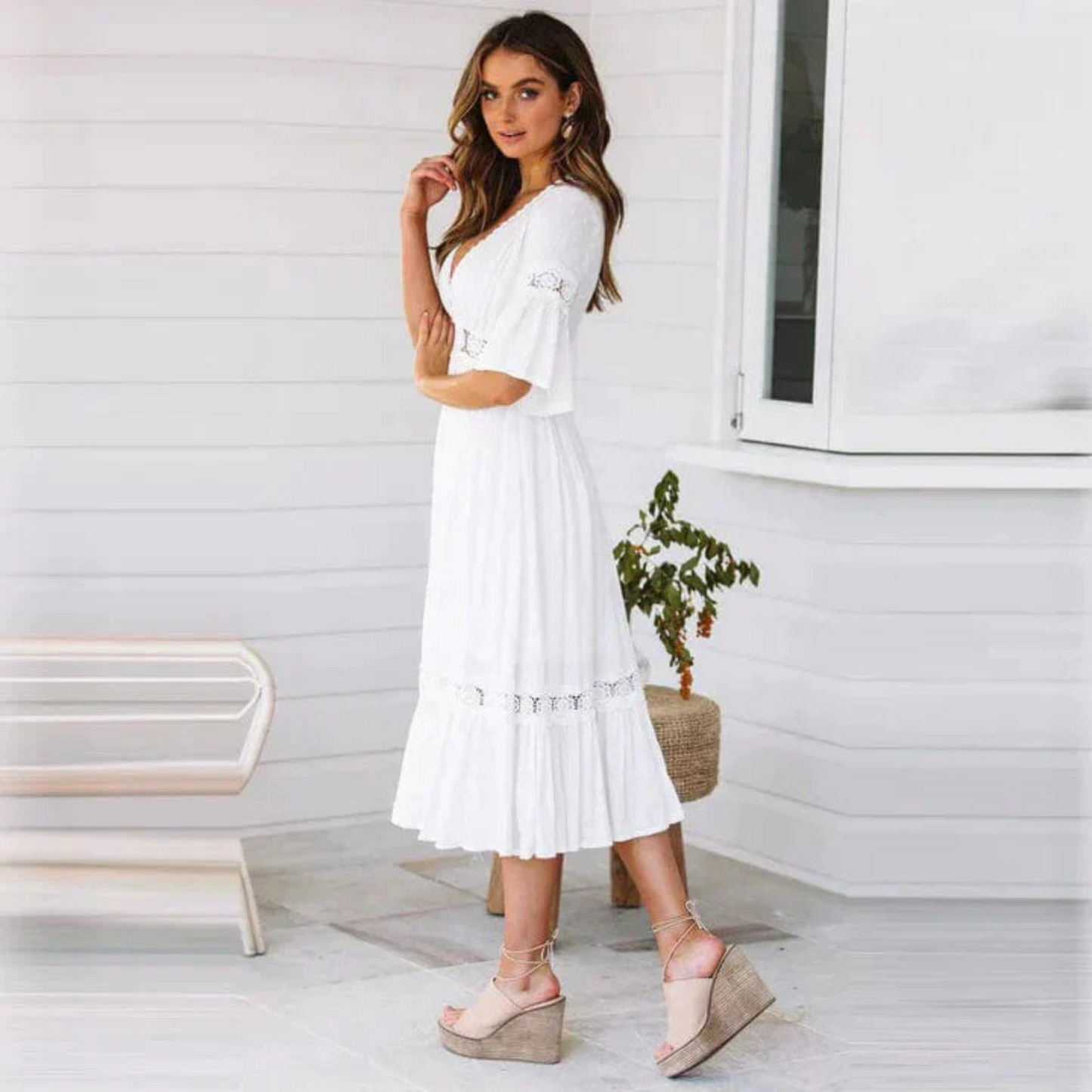 Femmes Robe Longue | Détails Raffinés