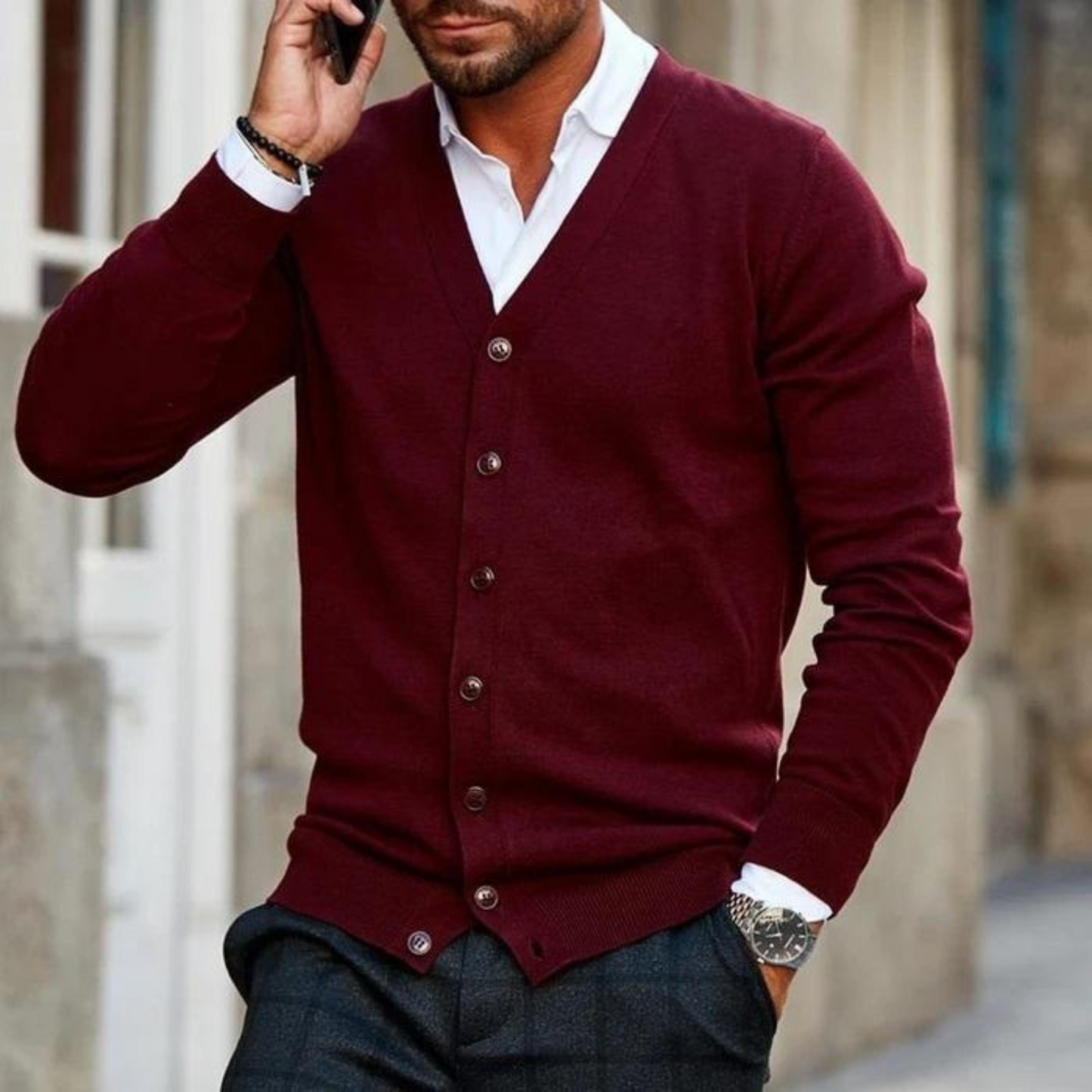 Salomon | Cardigan Homme | Maille Douce et Chaude