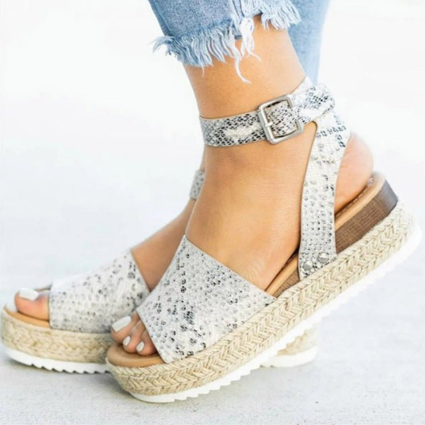 Ouida | Sandales Compensées Pour Femme | Boucle Réglable