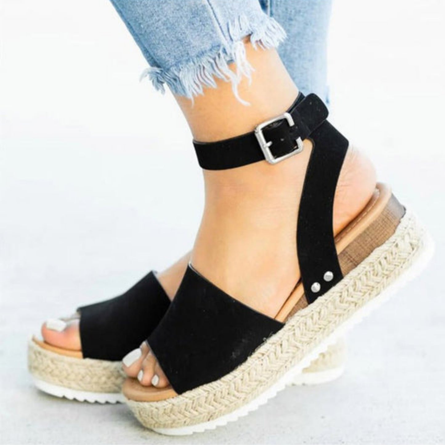 Ouida | Sandales Compensées Pour Femme | Boucle Réglable