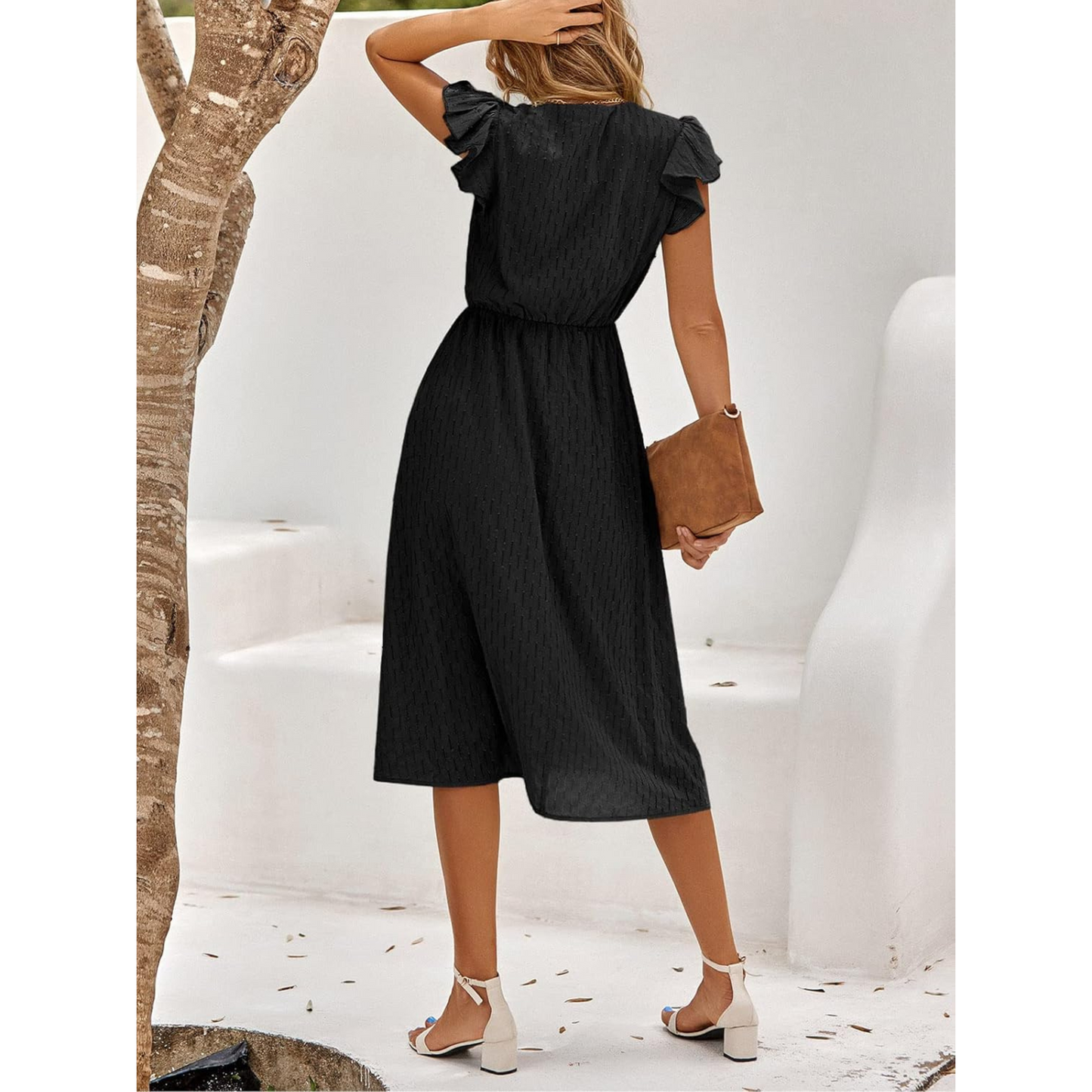 Femmes Robe Midi Ibiza | V-Neck et Coupe Tendance