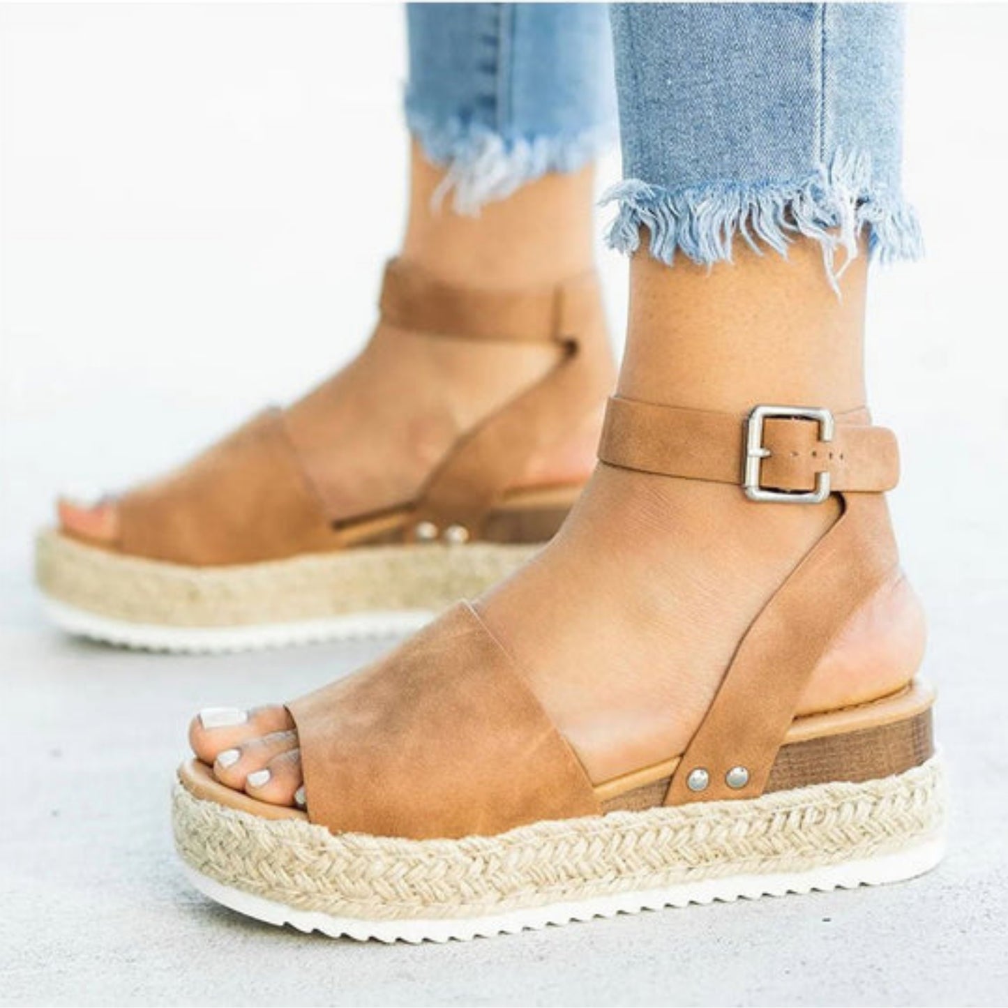 Ouida | Sandales Compensées Pour Femme | Boucle Réglable