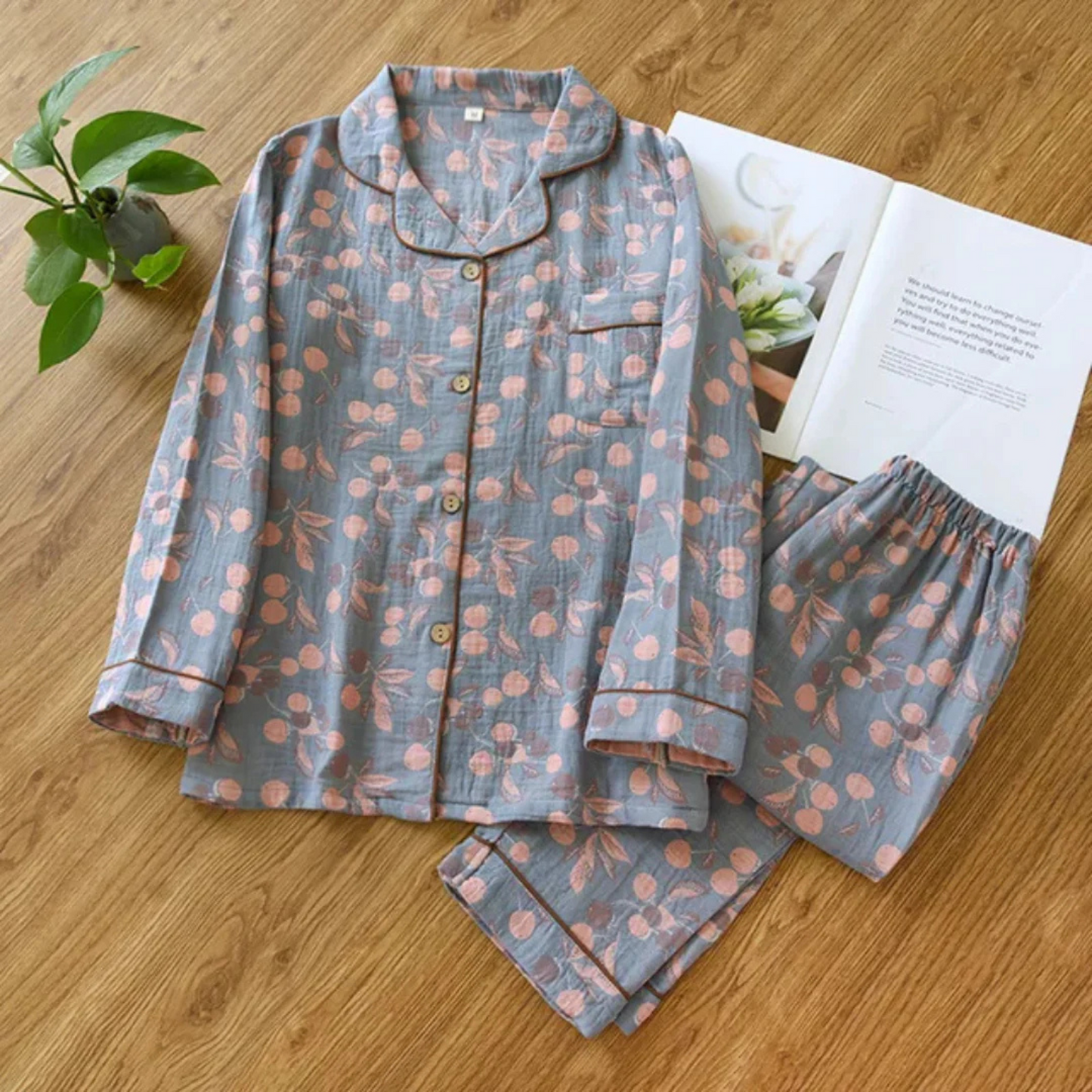 Isabeau | Femme Pyjama Deux Pièces | Tissu Léger et Fluide