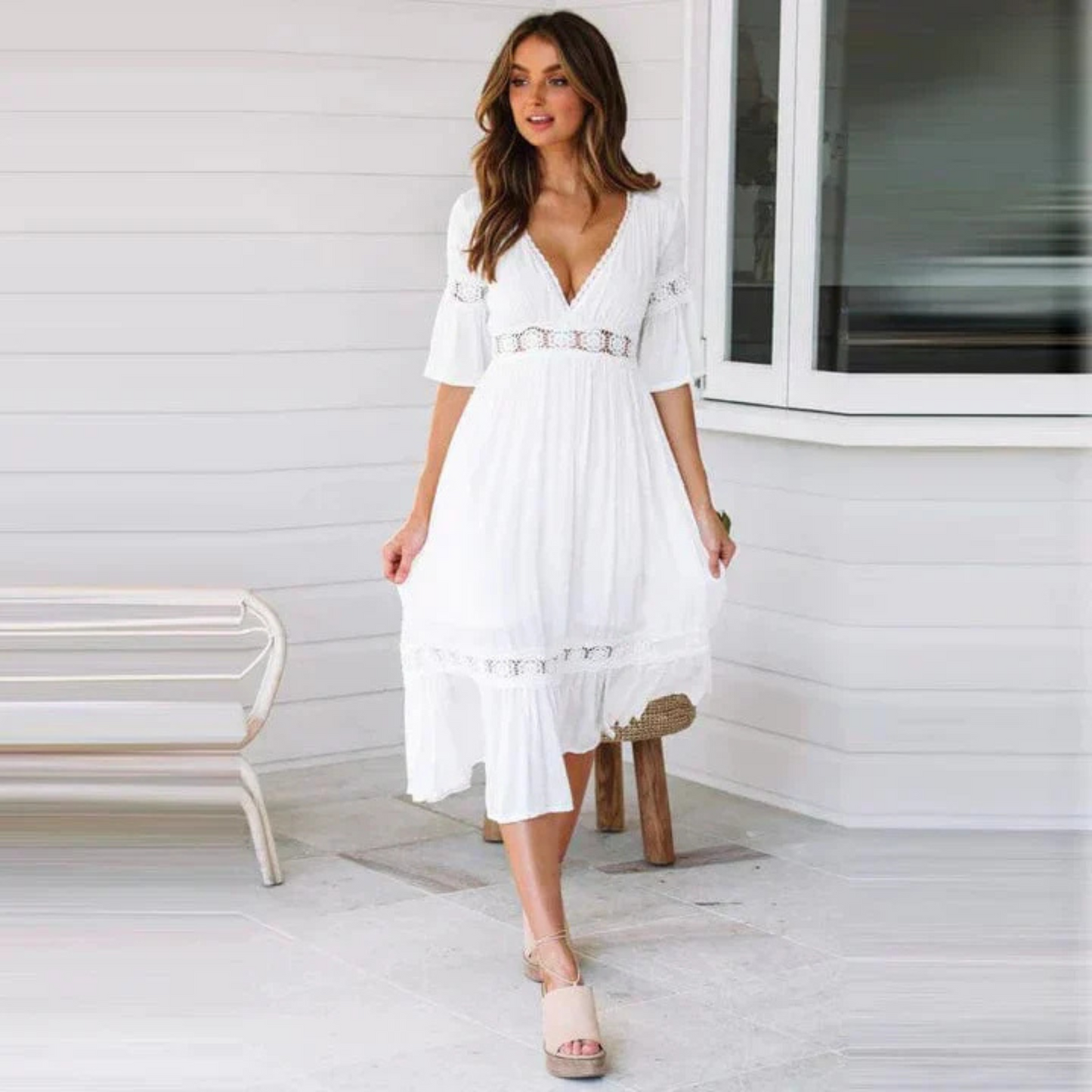 Femmes Robe Longue | Détails Raffinés