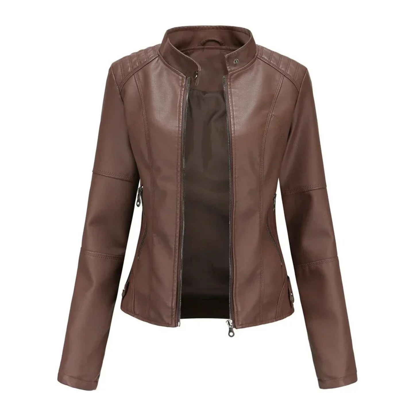 Véra-Lou | Femme Veste | Coupe Structurée et Col Mao