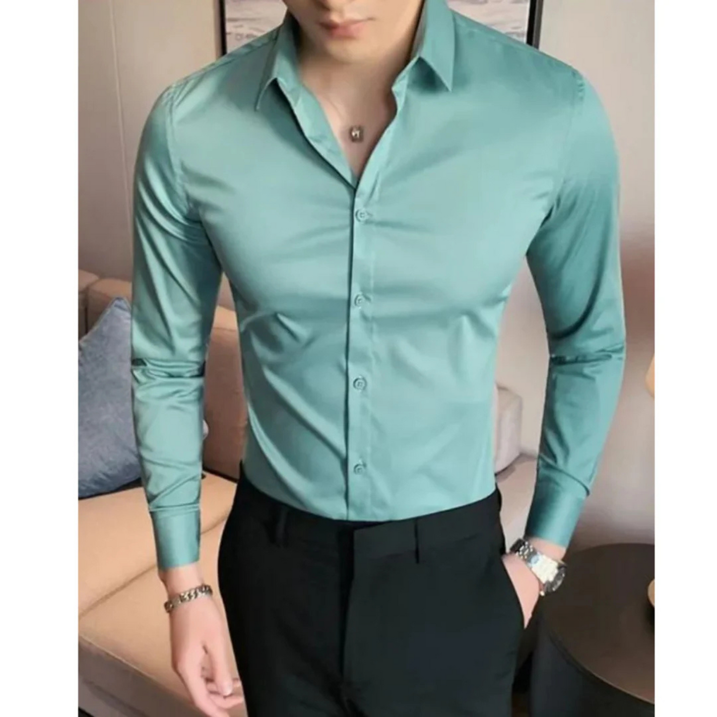 Cassien | Homme Chemise Ajustée | Coupe Structurée et Confortable