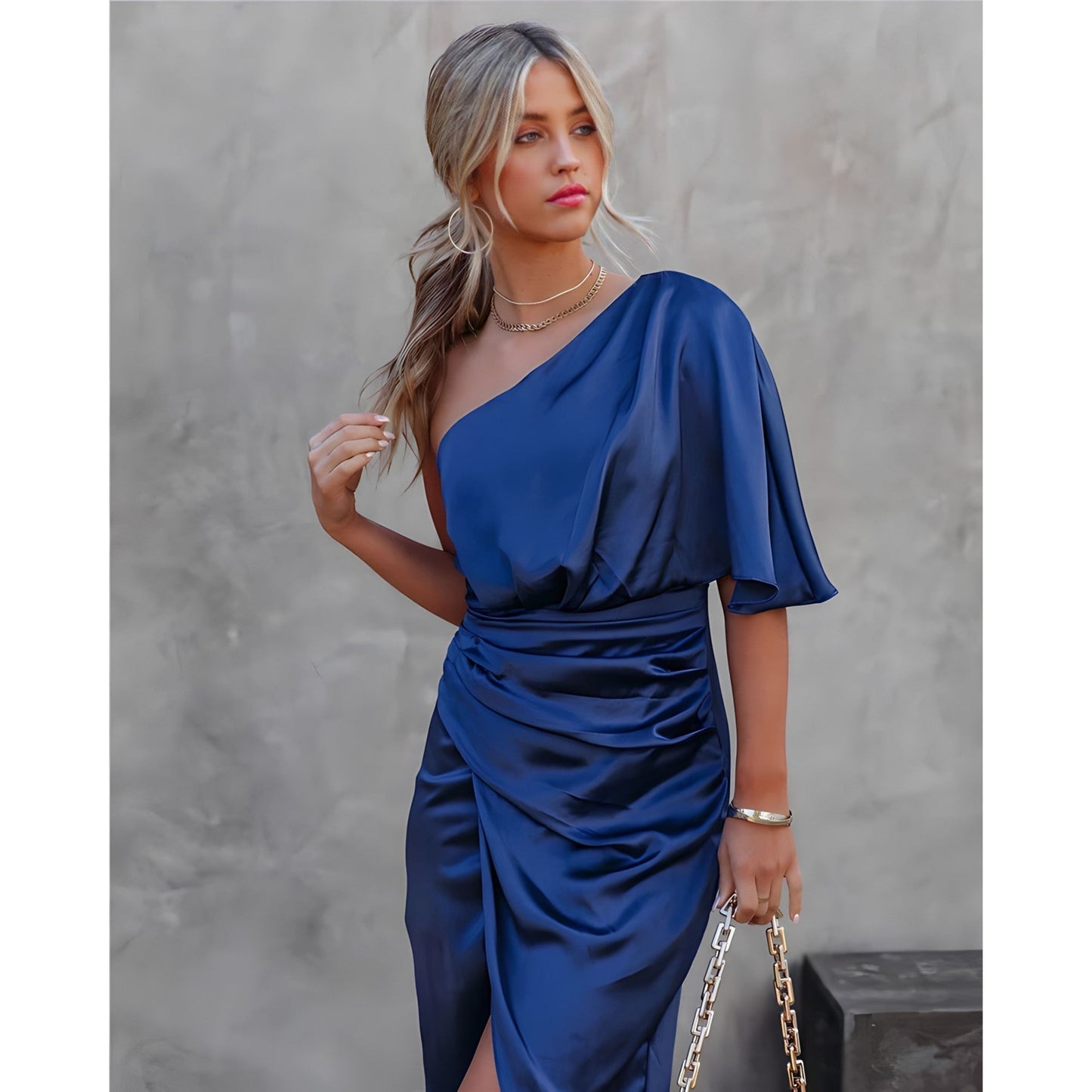 Andréanne | Robe Cocktail Pour Femme | Asymétrique