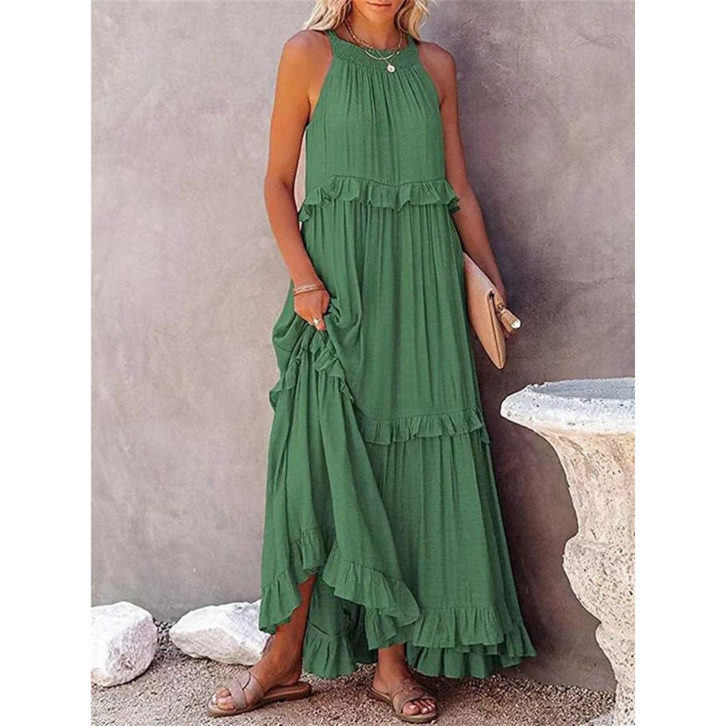 Femmes Robe Maxi | Légère et Aérée pour l’Été