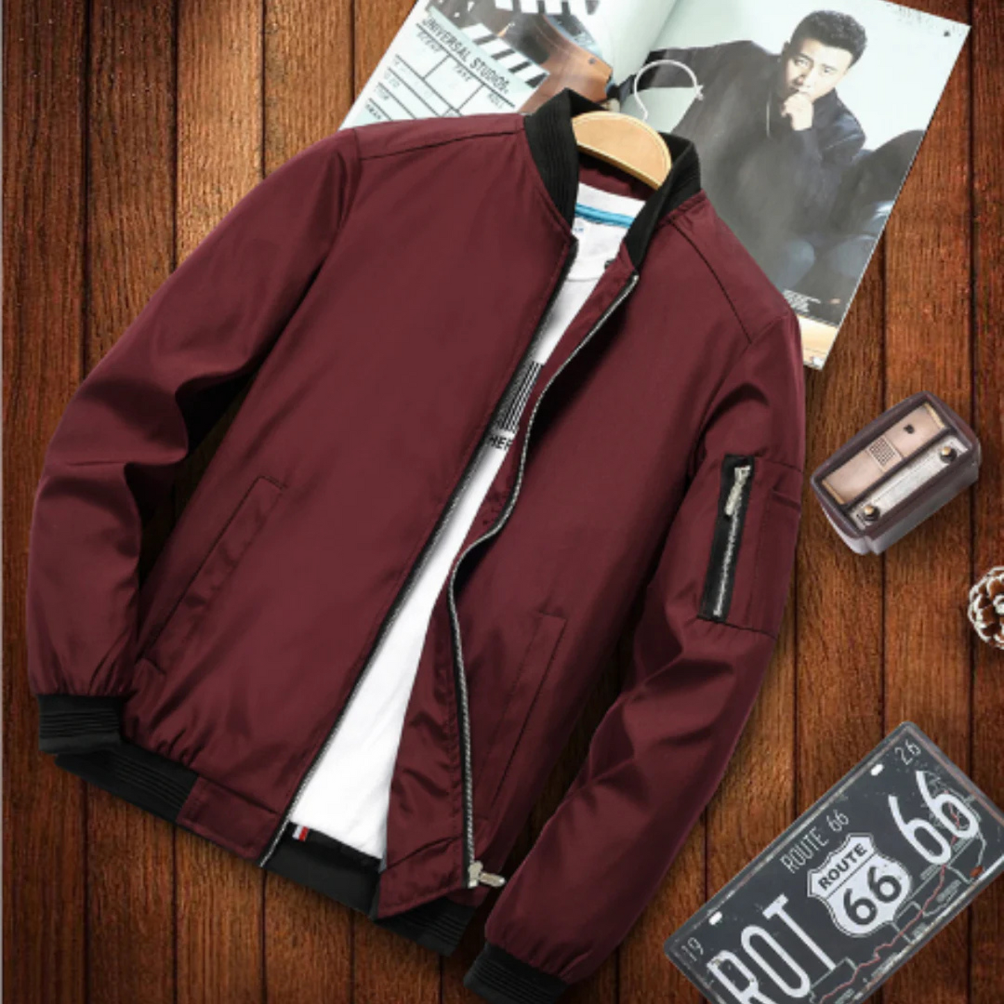 Sacha | Homme Blouson Bomber | Multi-Poches et Coupe-Vent