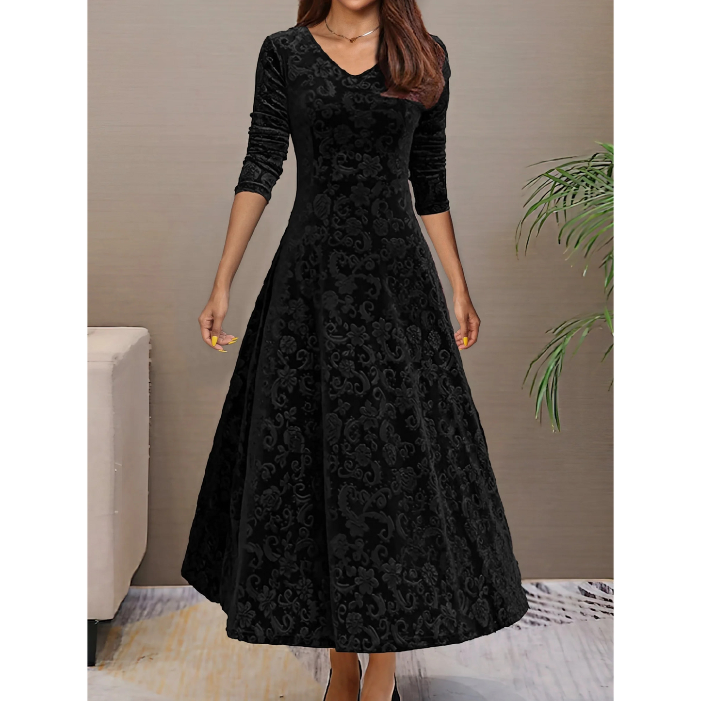 Mirene | Femme Robe Longue | Coupe Fluide et Intemporelle