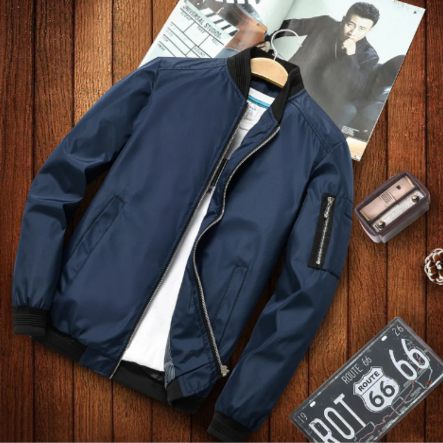 Sacha | Homme Blouson Bomber | Multi-Poches et Coupe-Vent